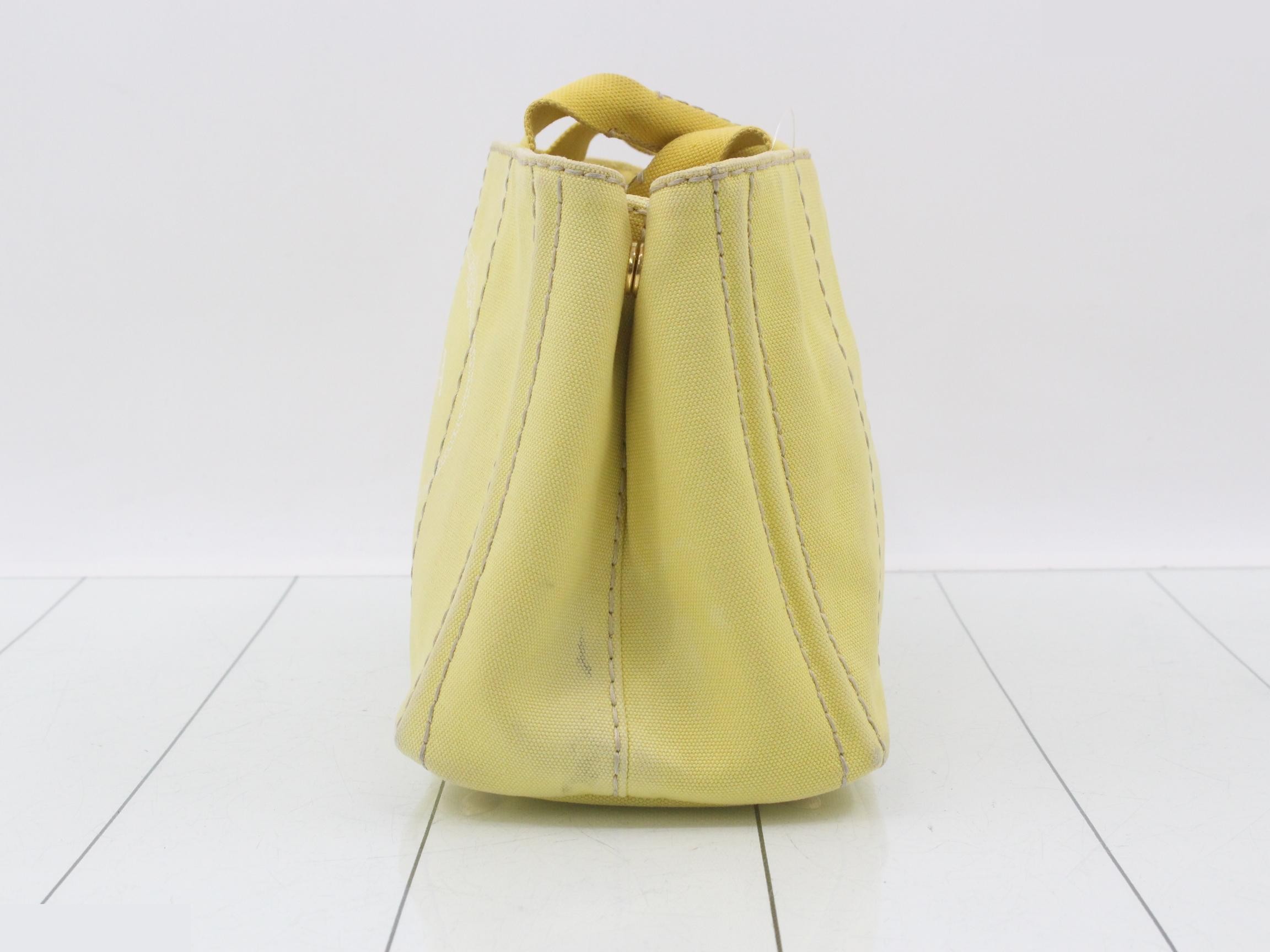 Canapa Mini handbag, yellow canvas — view 3