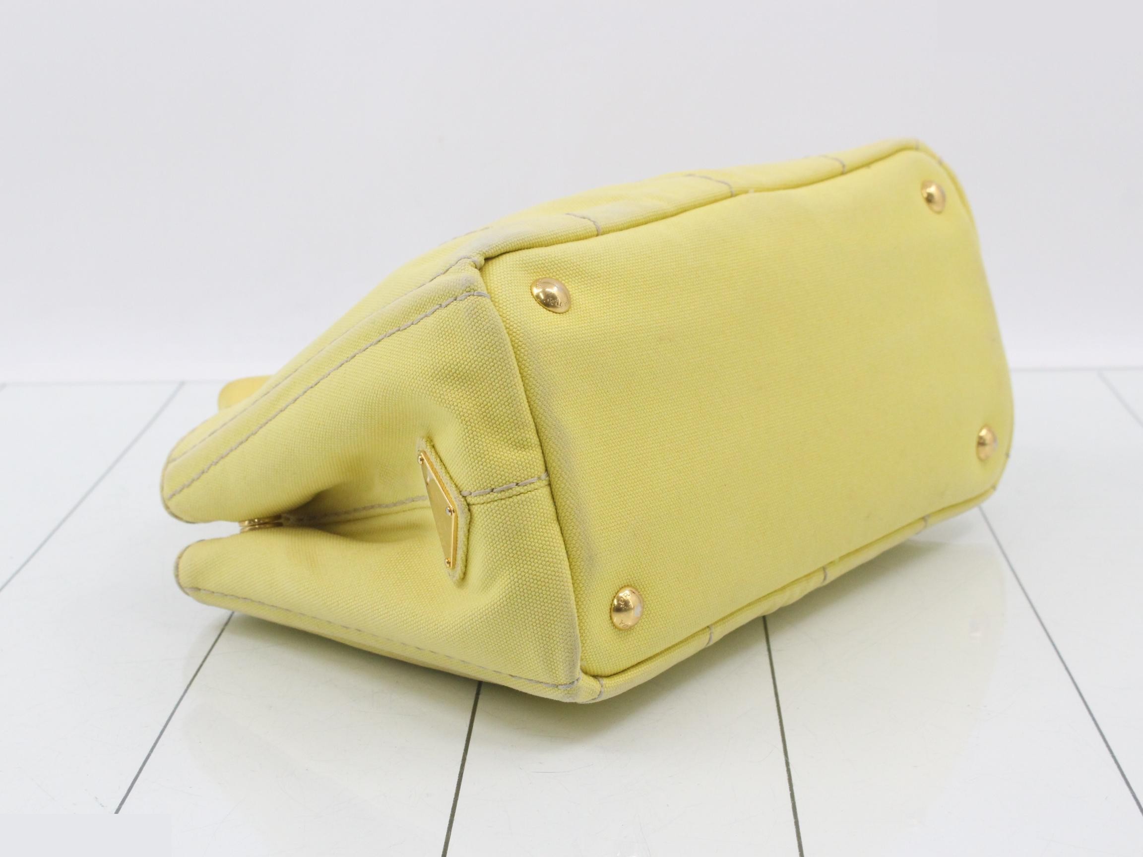 Canapa Mini handbag, yellow canvas — view 5
