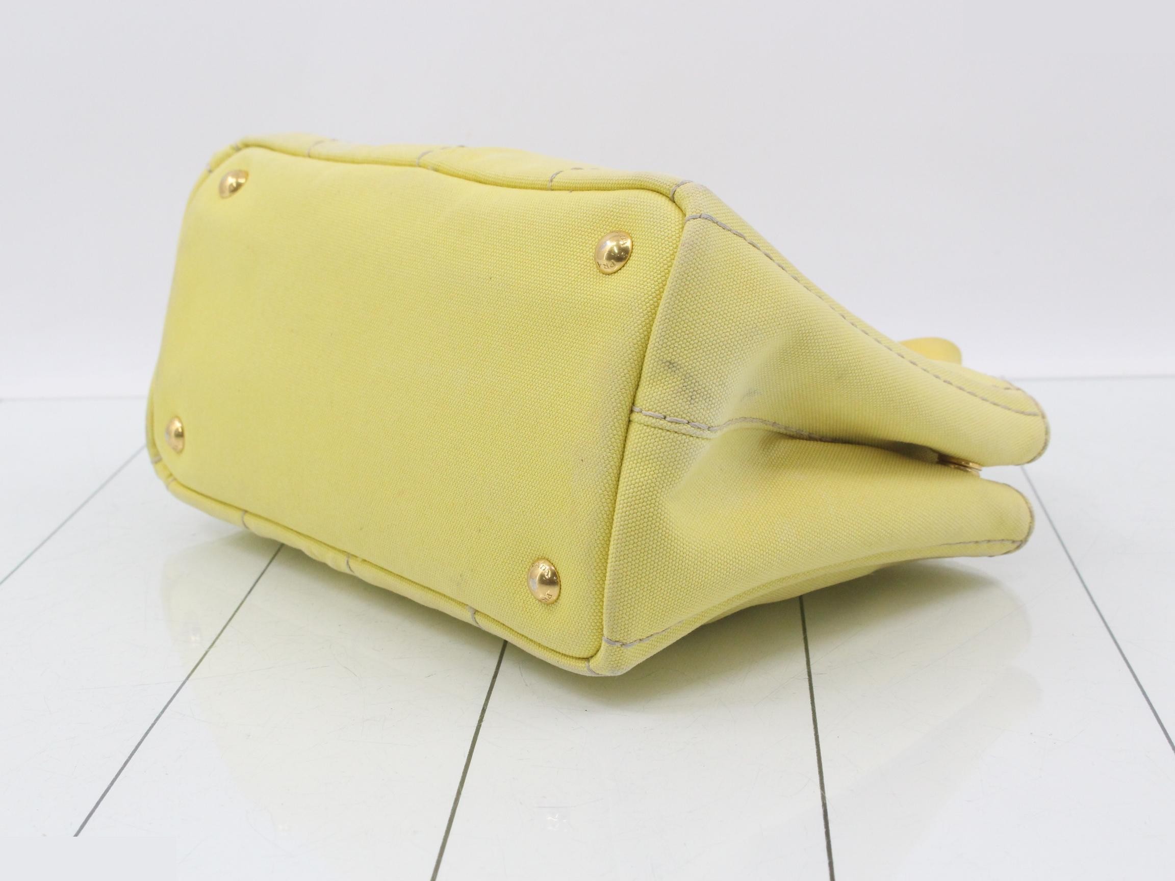 Canapa Mini handbag, yellow canvas — view 6