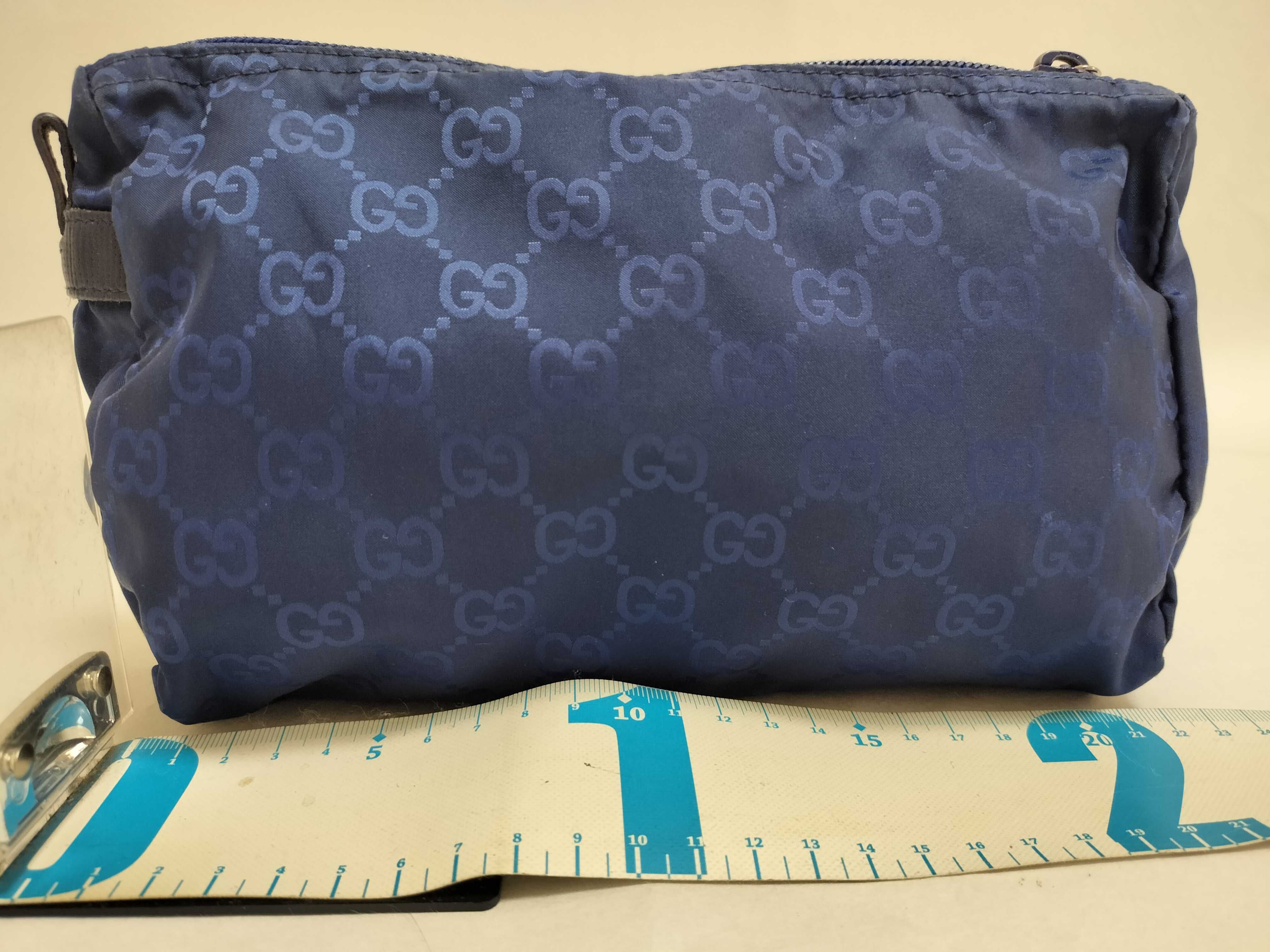 GG Nylon Pouch, Navy — view 2