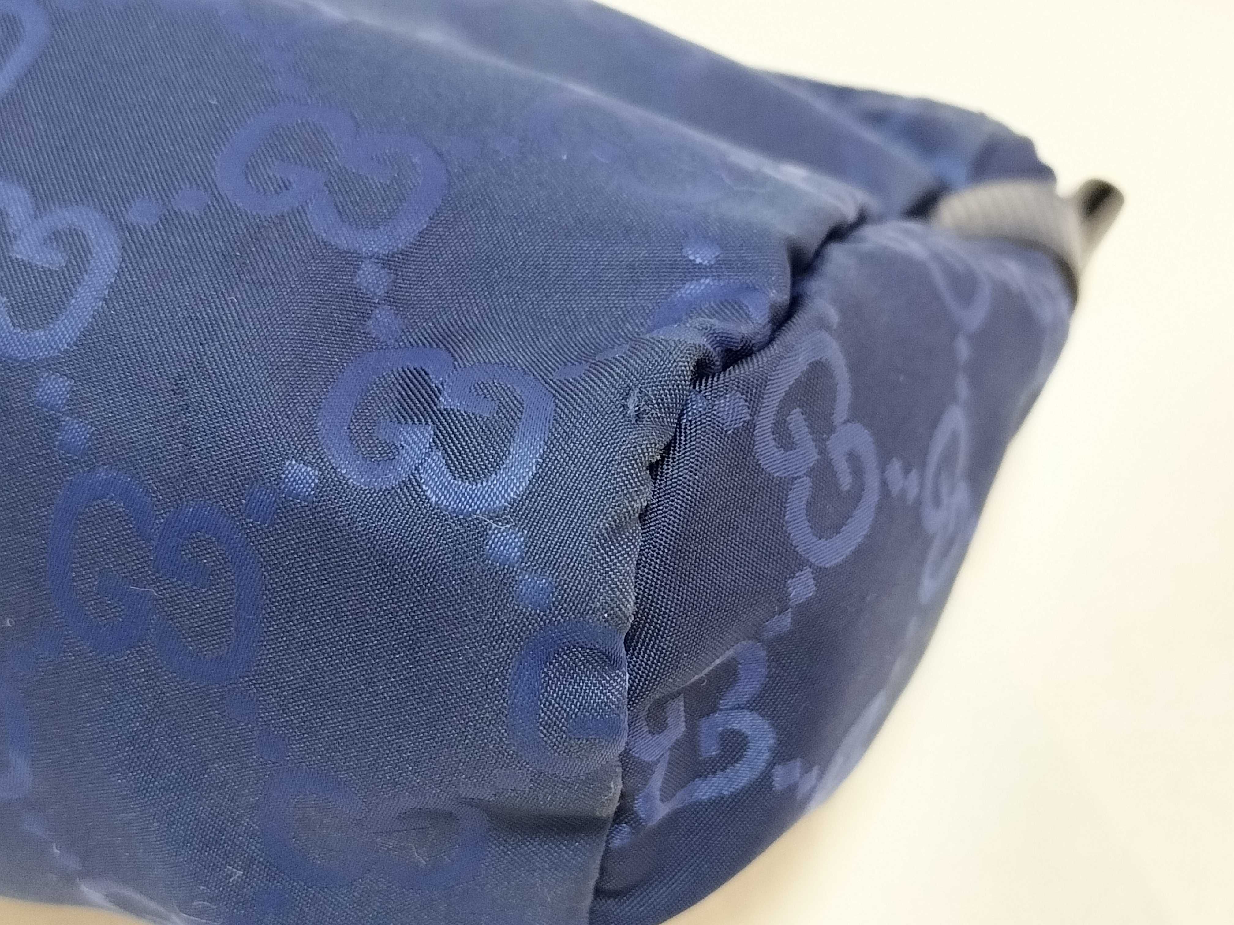 GG Nylon Pouch, Navy — view 4