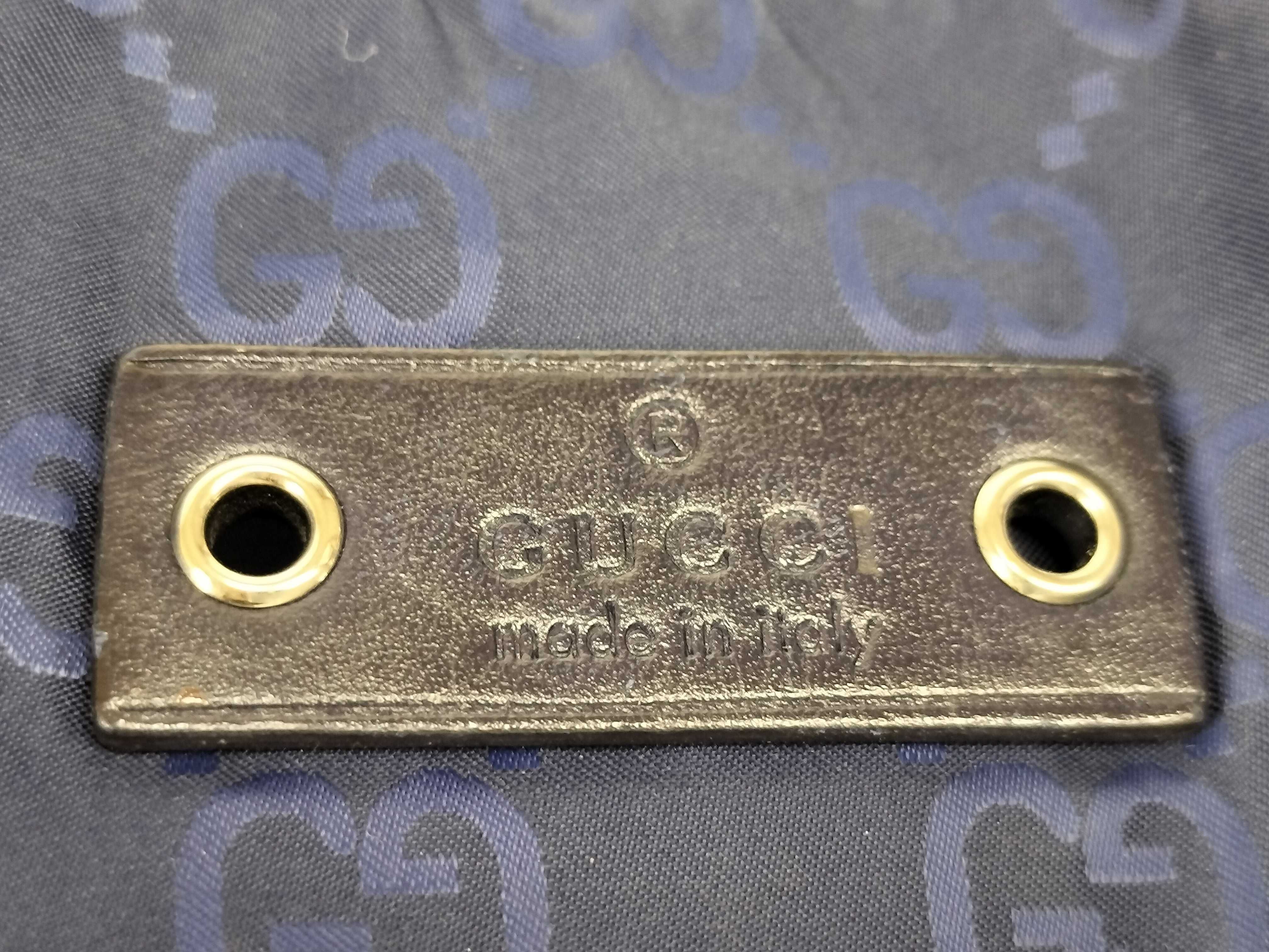 GG Nylon Pouch, Navy — view 8