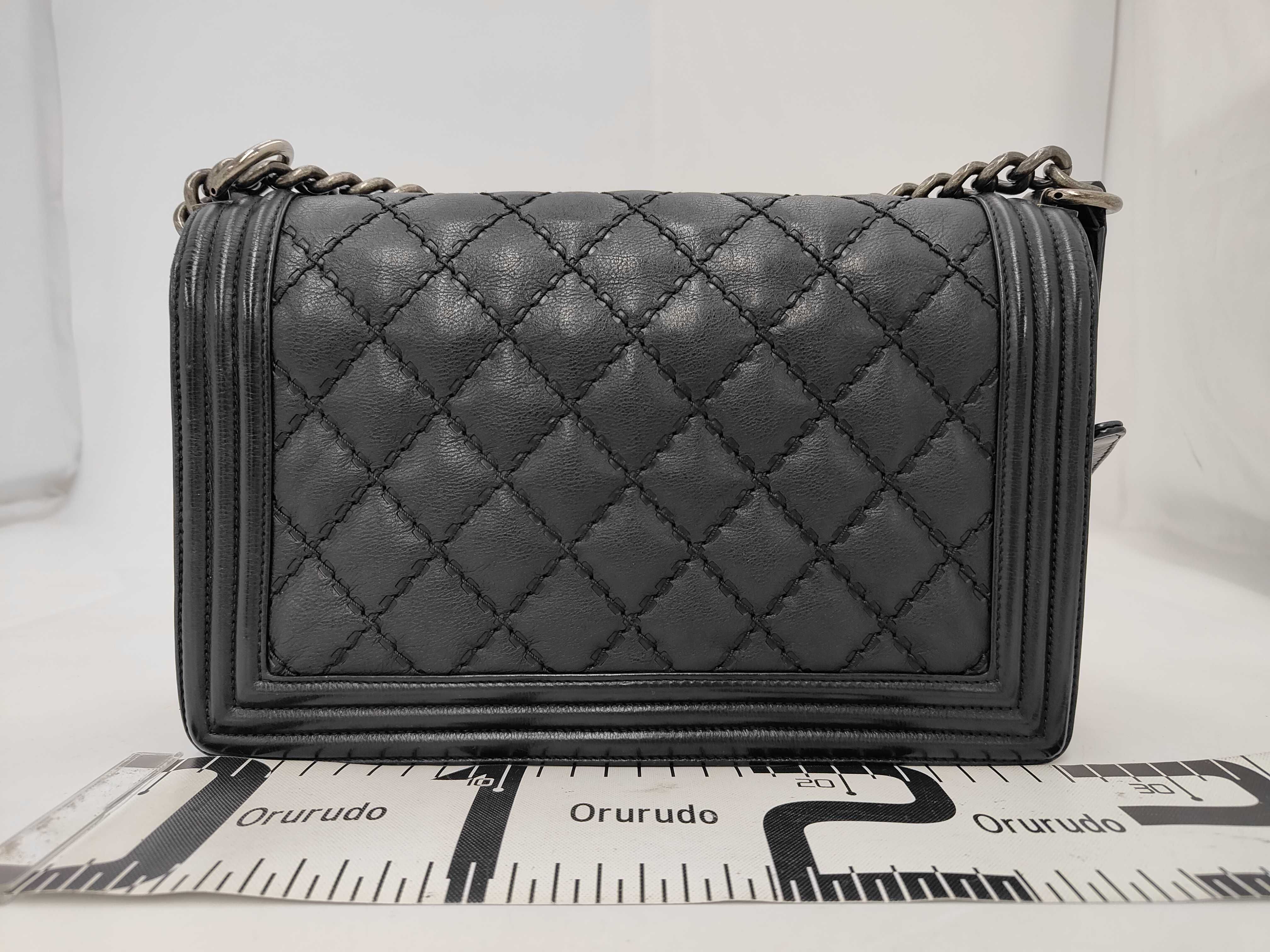 Boy Chanel Matelassé Black Chain Shoulder Bag — view 2