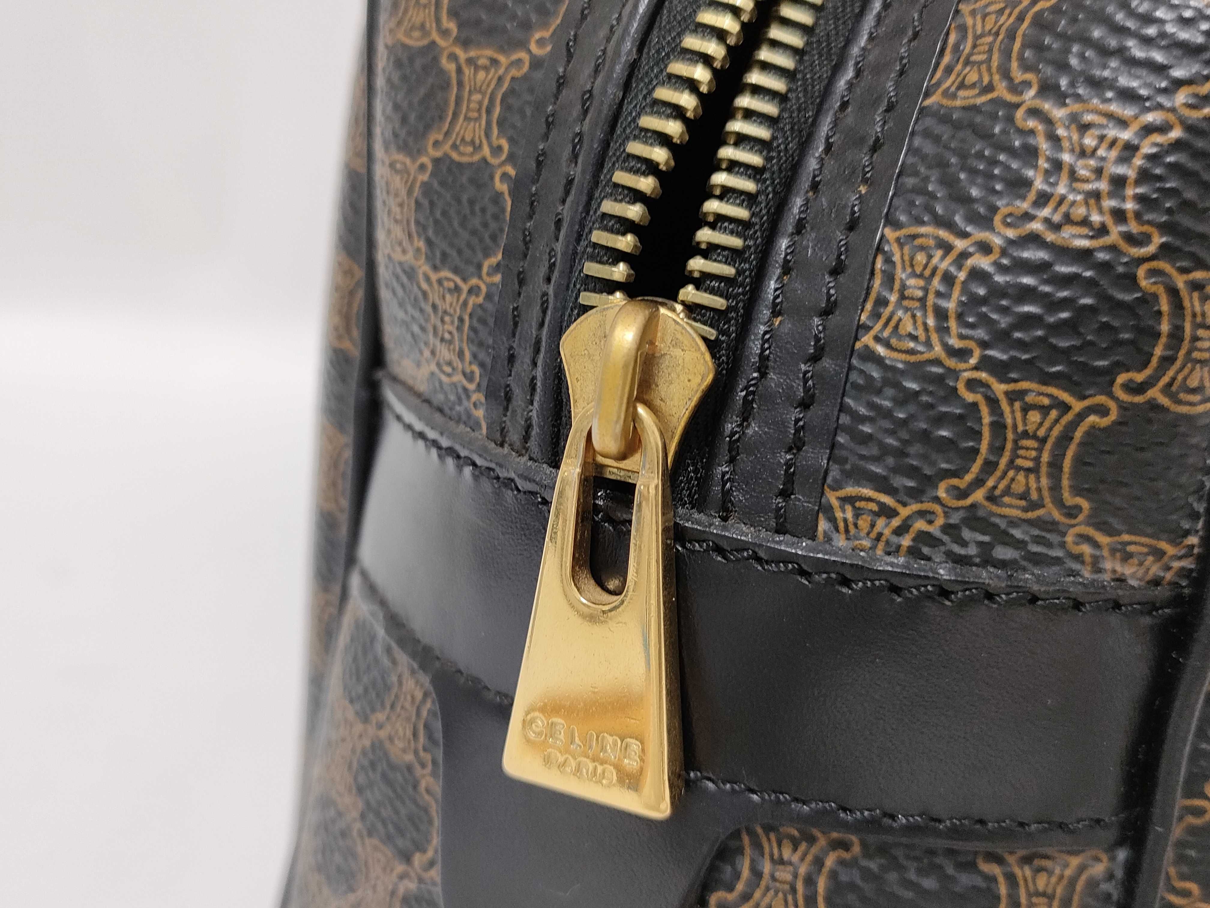 Macadam pattern half moon handbag black handbag — view 13