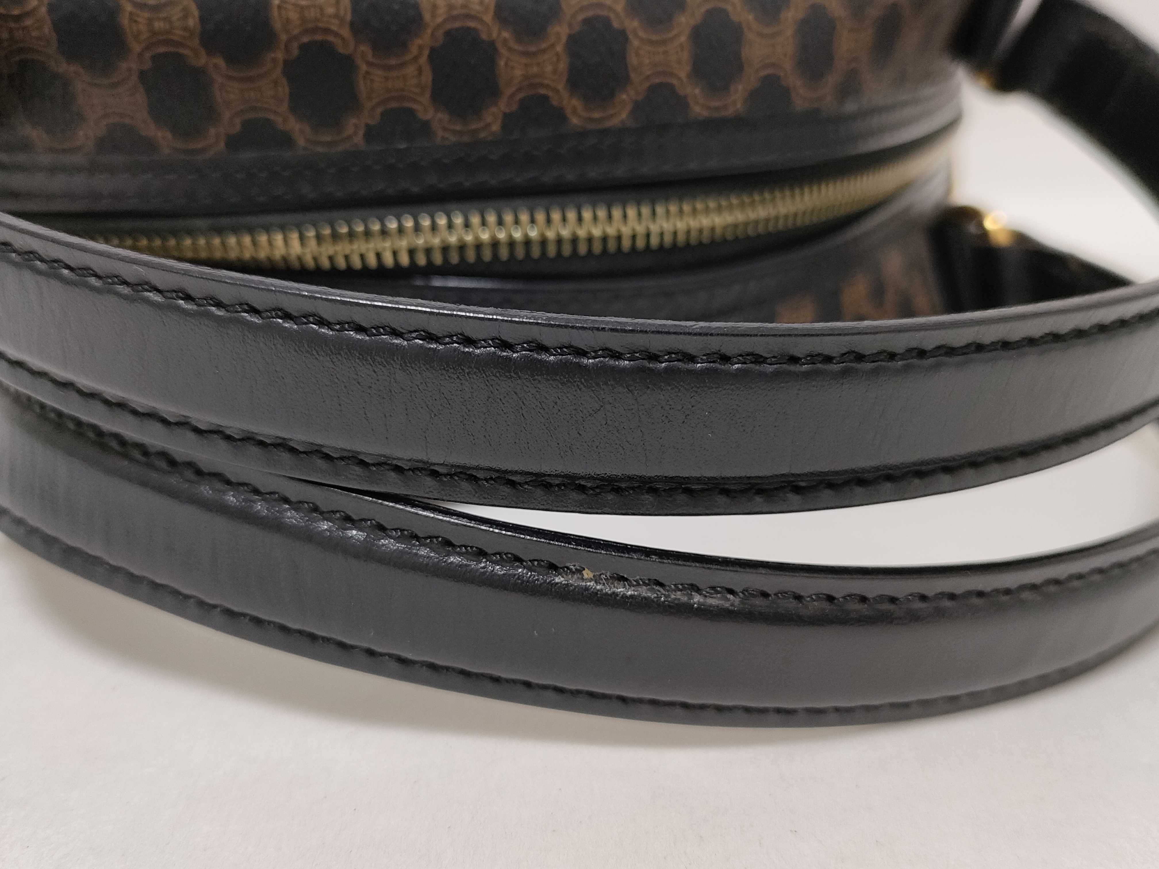 Macadam pattern half moon handbag black handbag — view 4