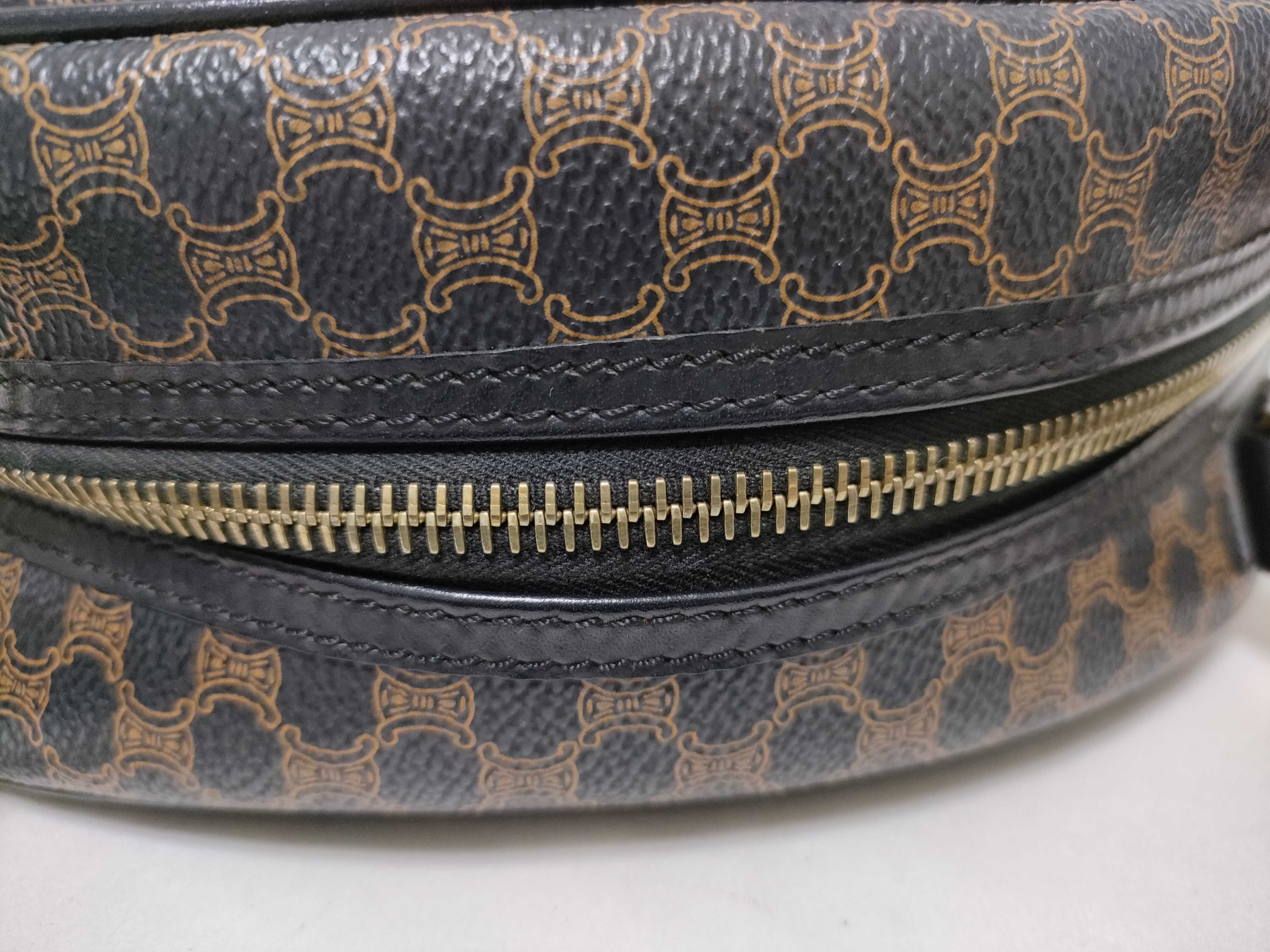 Macadam pattern half moon handbag black handbag — view 8