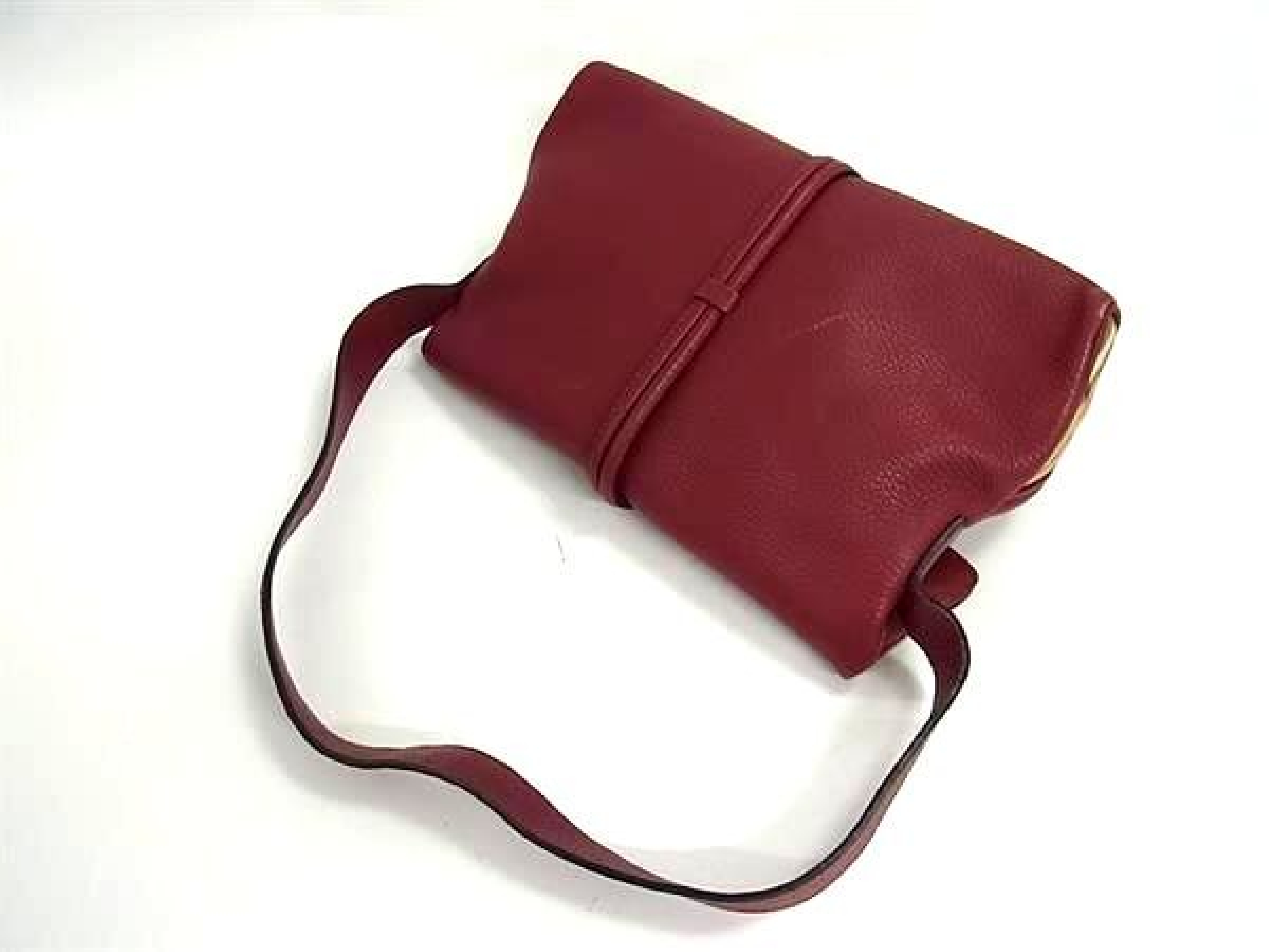 Women's Leather One Shoulder Bag, Red (FQ8233) — view 3