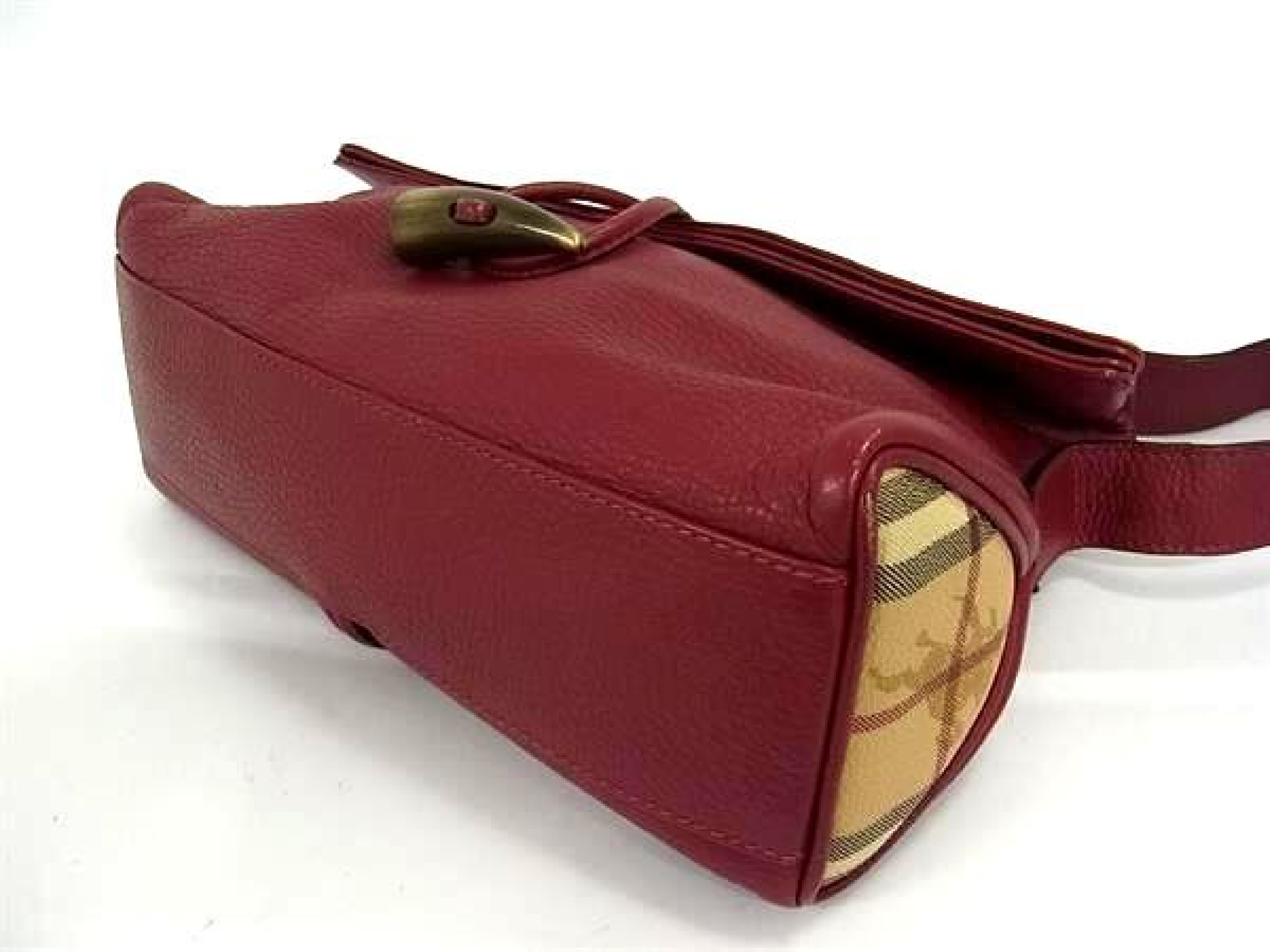 Women's Leather One Shoulder Bag, Red (FQ8233) — view 4