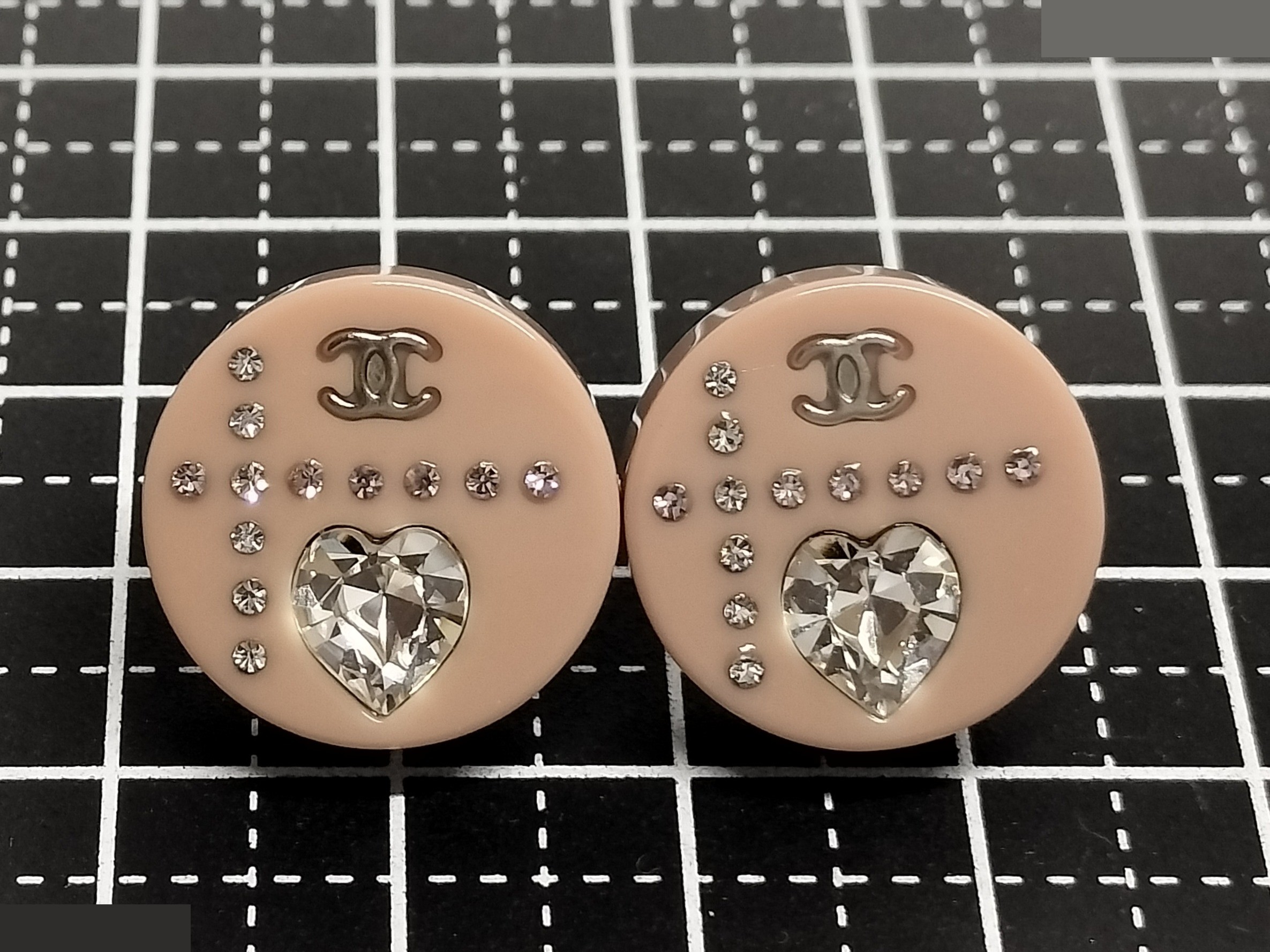 Coco Heart Rhinestone Earrings — view 4