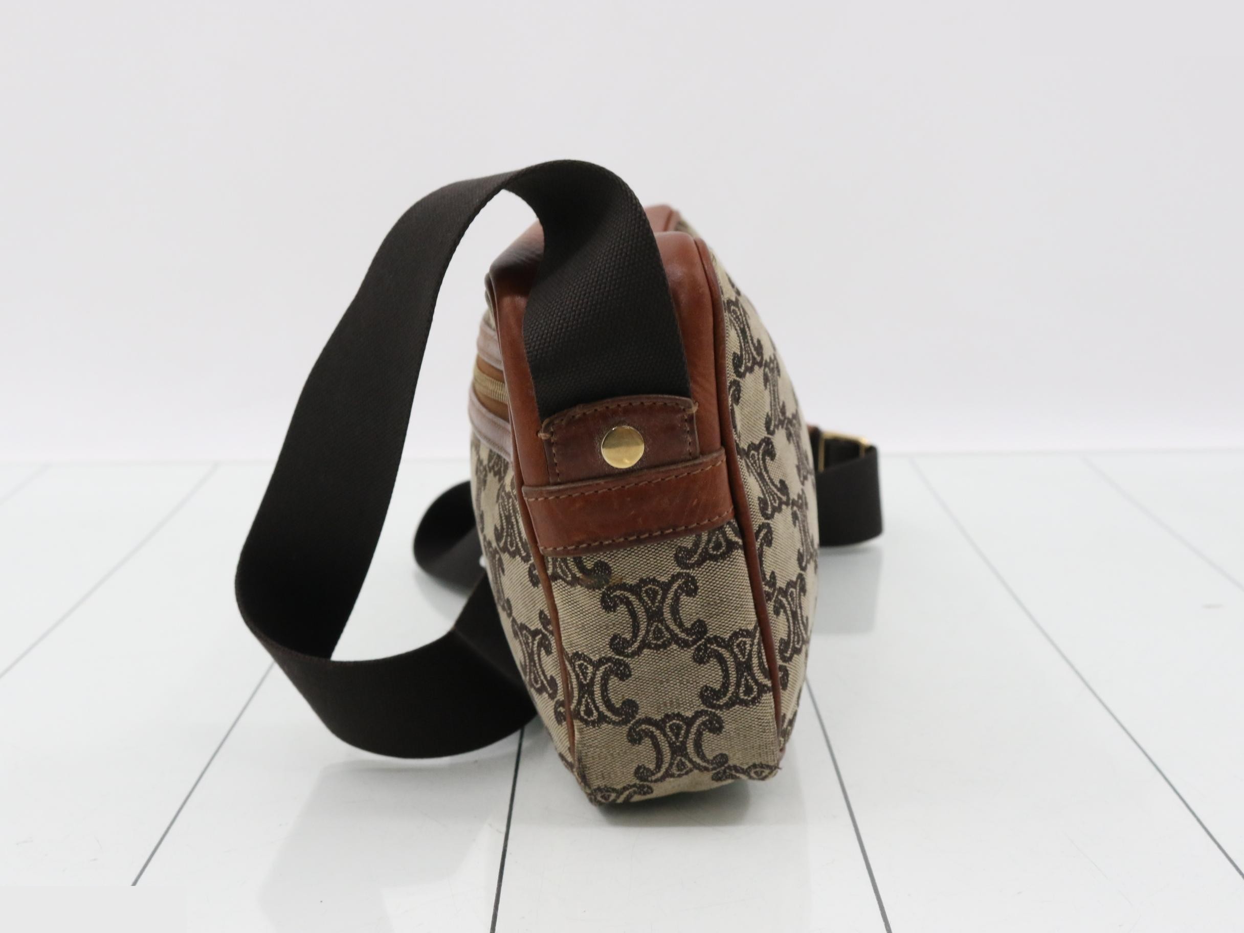 Macadam Leather Canvas Shoulder Bag — view 3