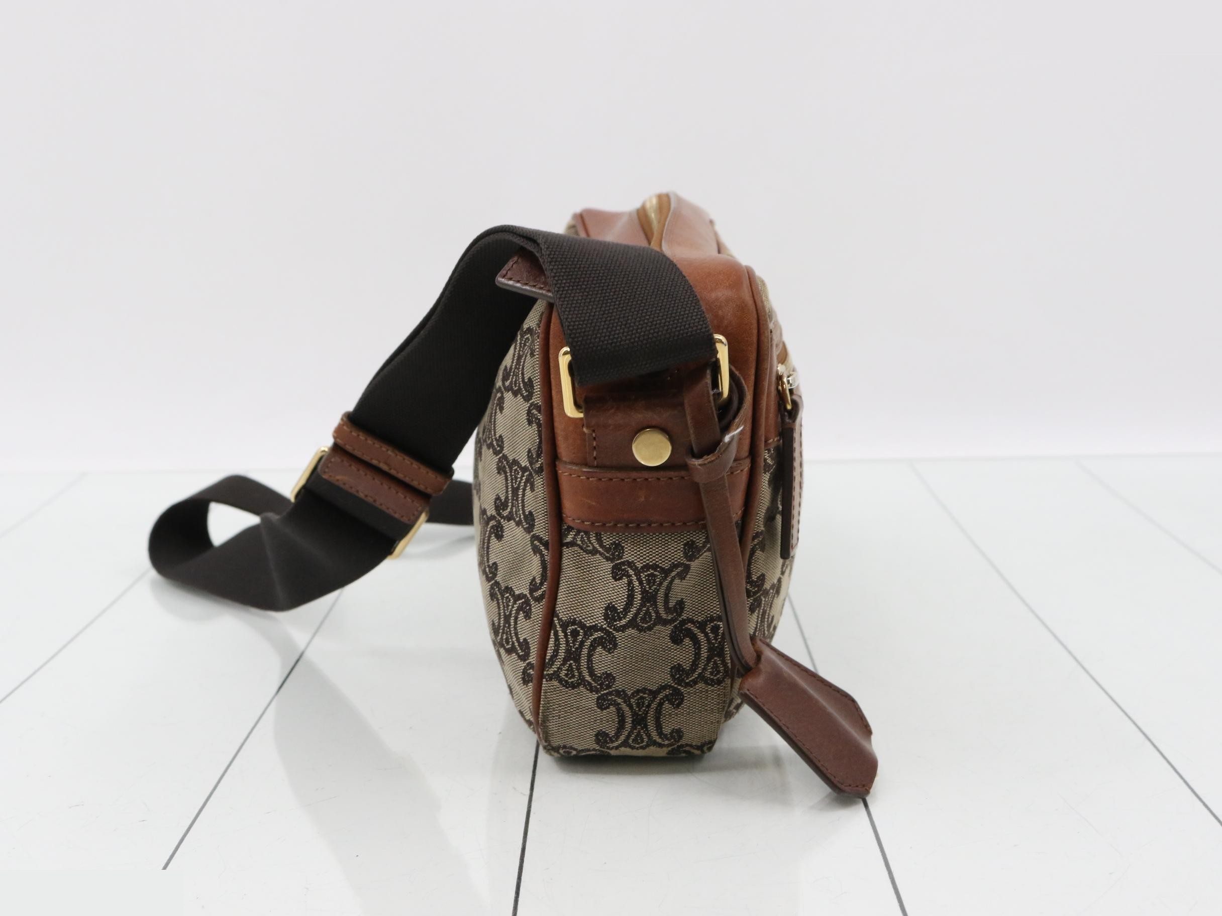 Macadam Leather Canvas Shoulder Bag — view 4