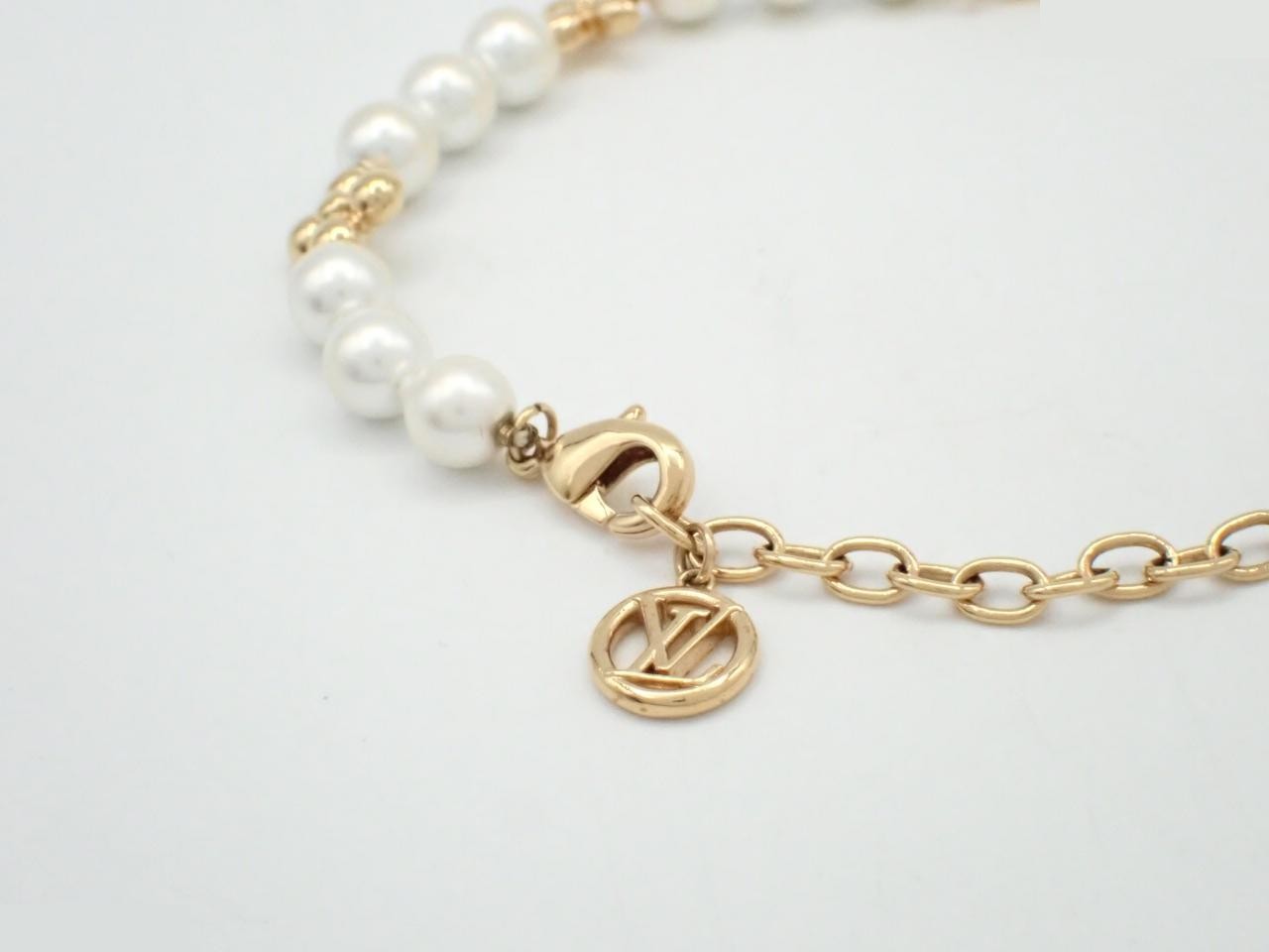 M1129A Bracelet, GP, Faux Pearl, 6.0mm diameter — view 3