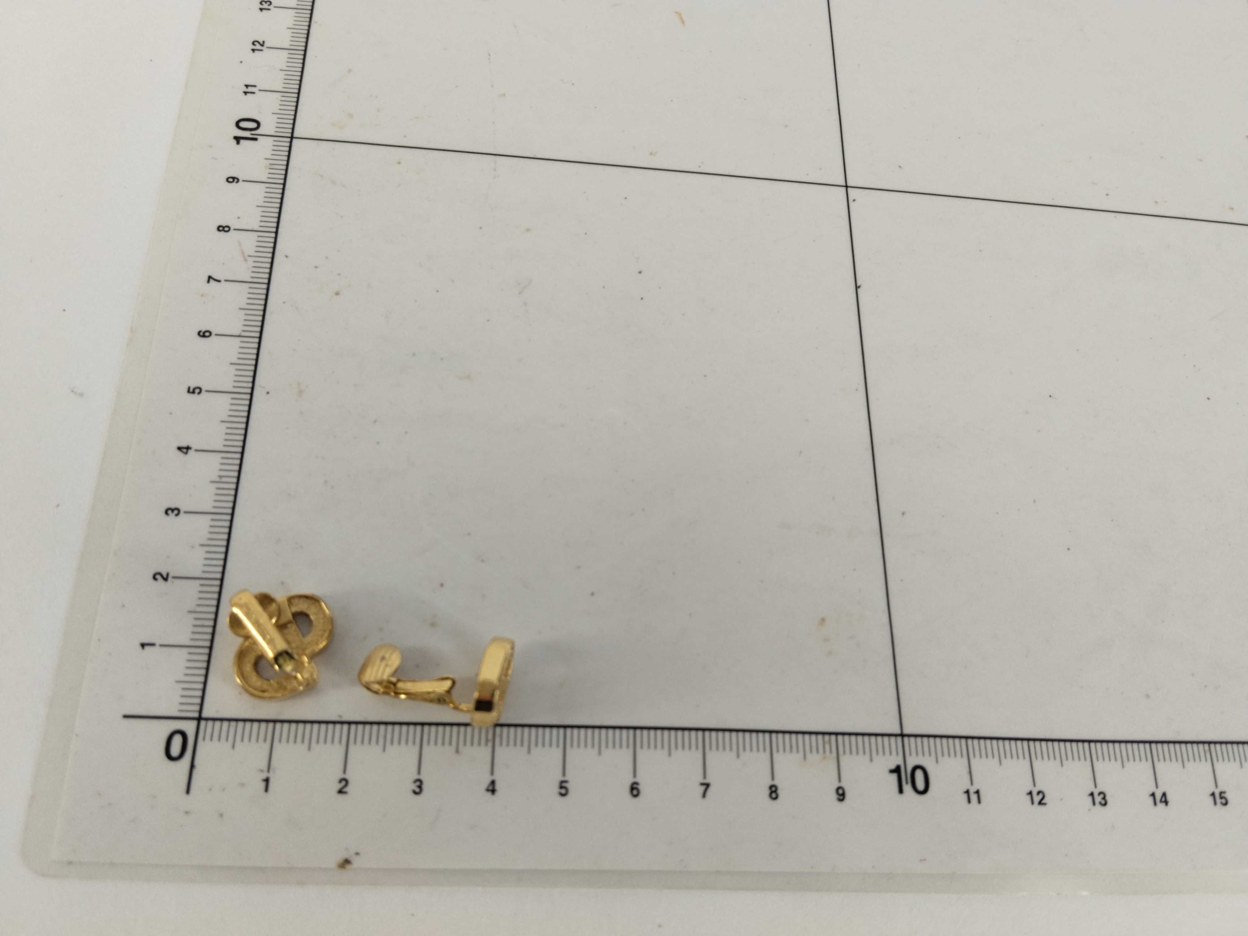 CD Logo Rhinestone Gold Earrings — view 10