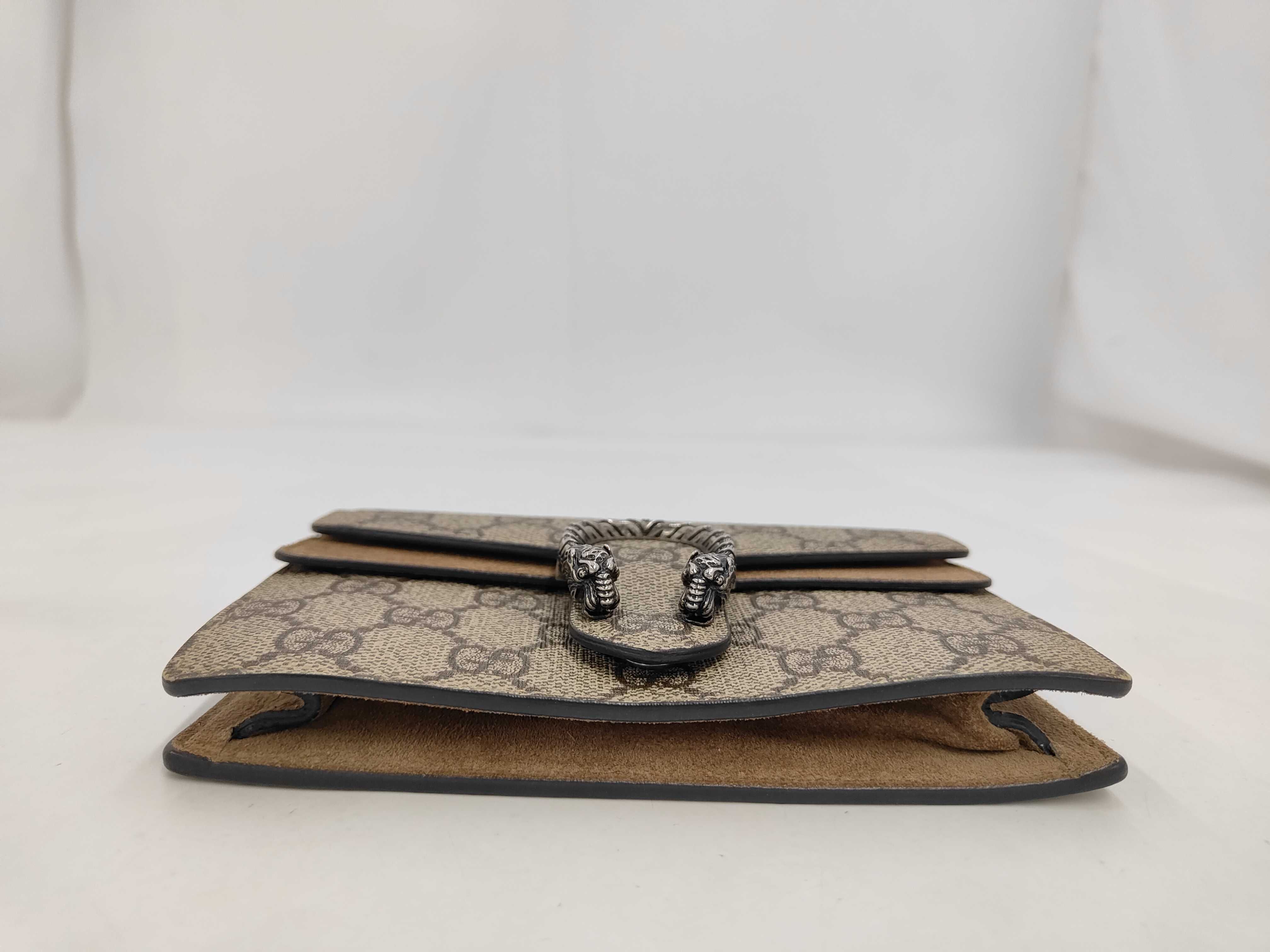 Beige Coated Canvas GG Supreme Dionysus 476432 Chain Shoulder Bag — view 4