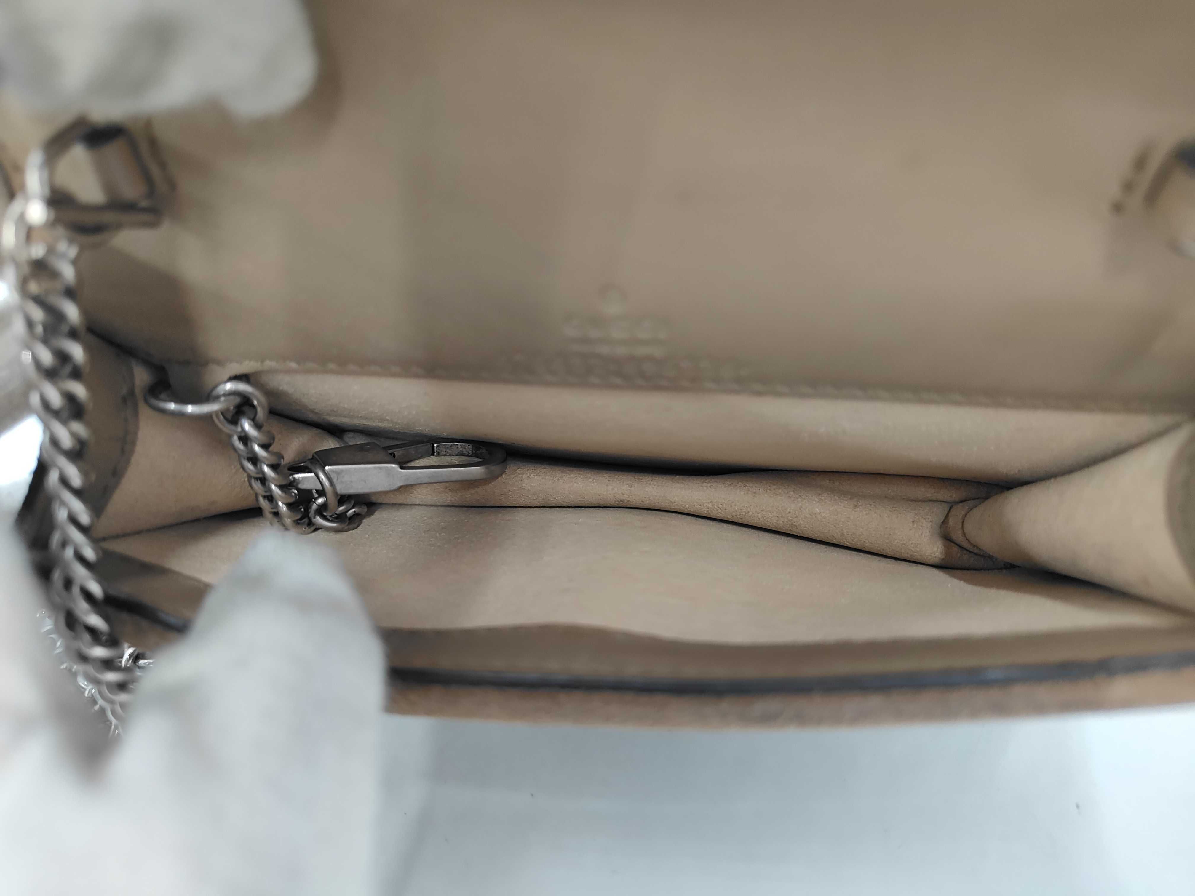 Beige Coated Canvas GG Supreme Dionysus 476432 Chain Shoulder Bag — view 8
