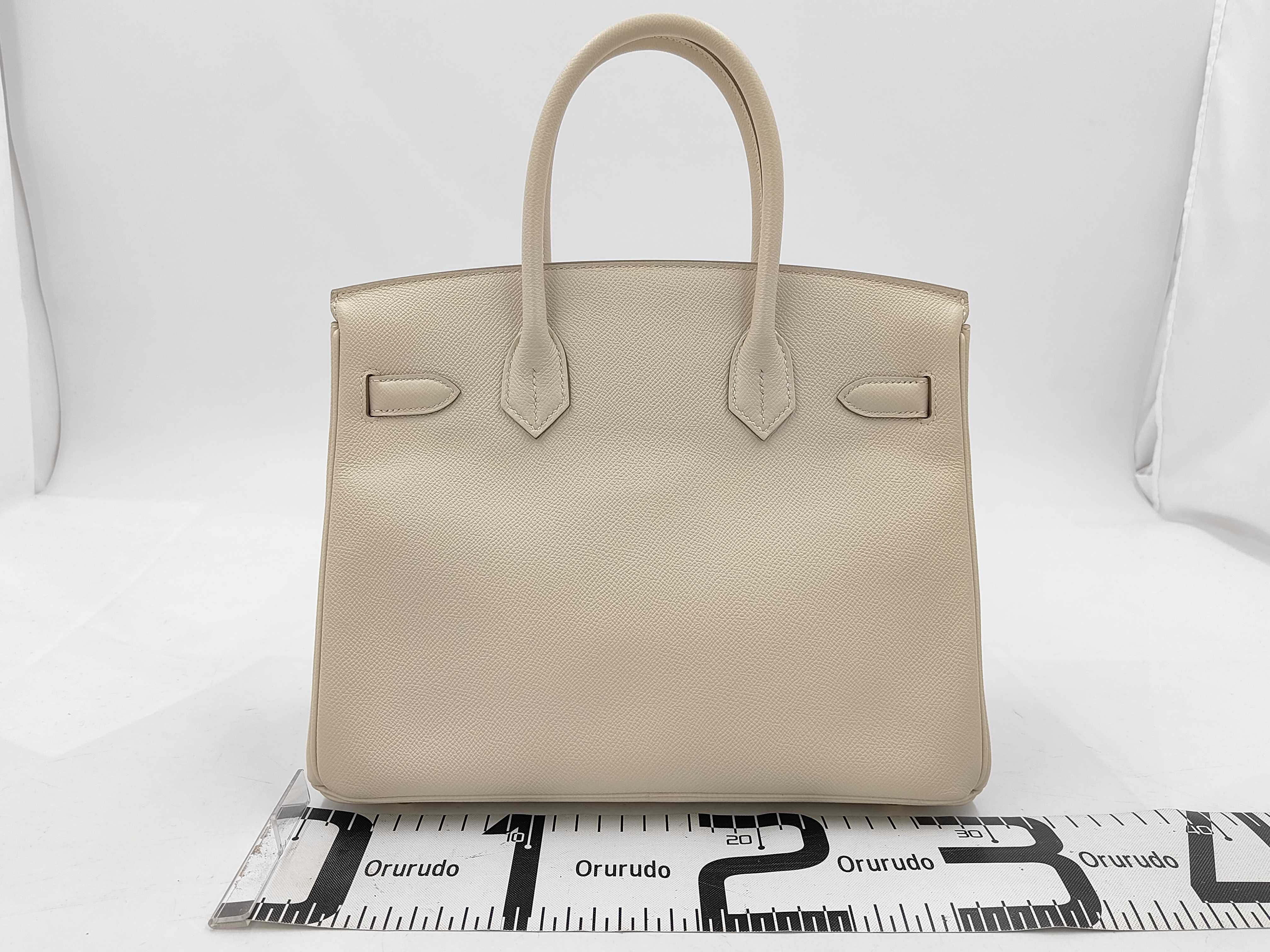 Birkin 30 Epsom Leather Craie Gold Hardware C Stamp Handbag — view 2