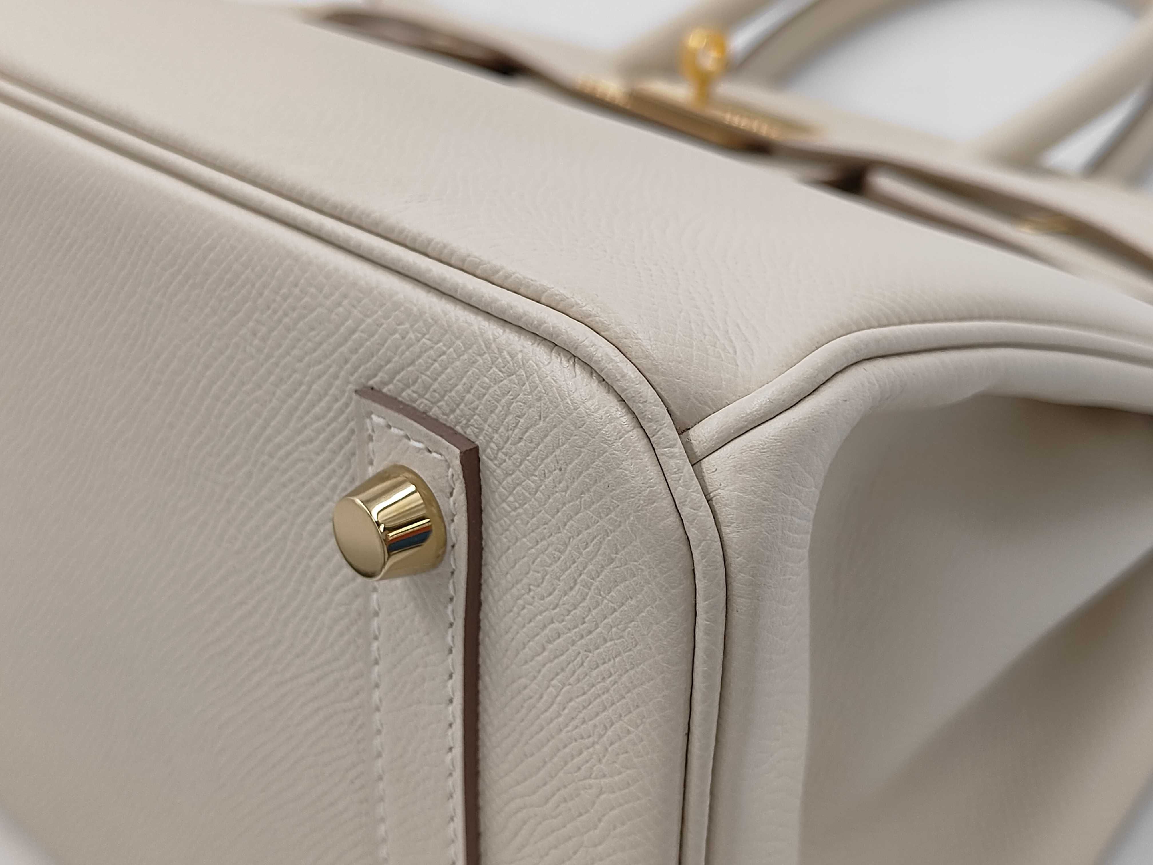 Birkin 30 Epsom Leather Craie Gold Hardware C Stamp Handbag — view 6