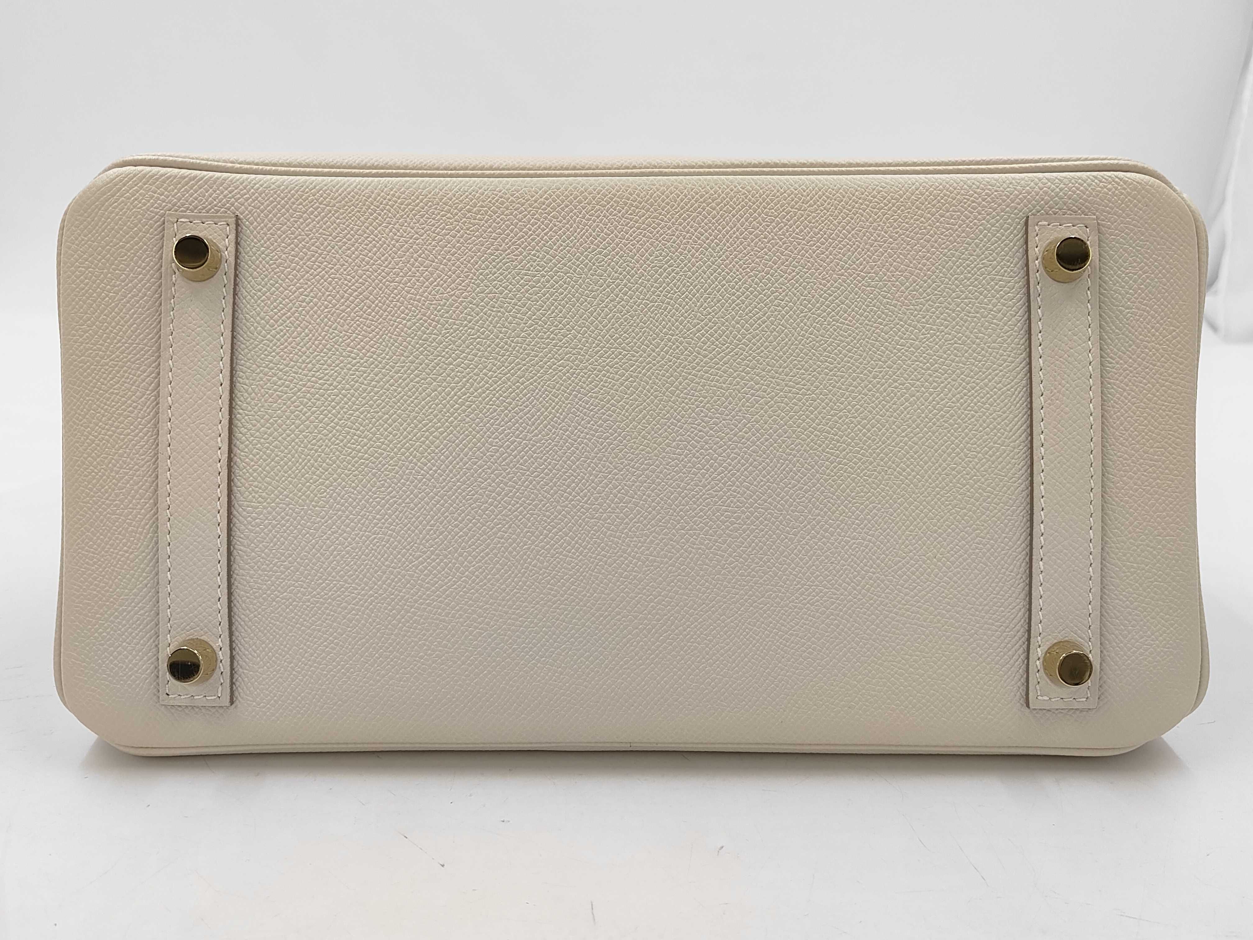 Birkin 30 Epsom Leather Craie Gold Hardware C Stamp Handbag — view 7