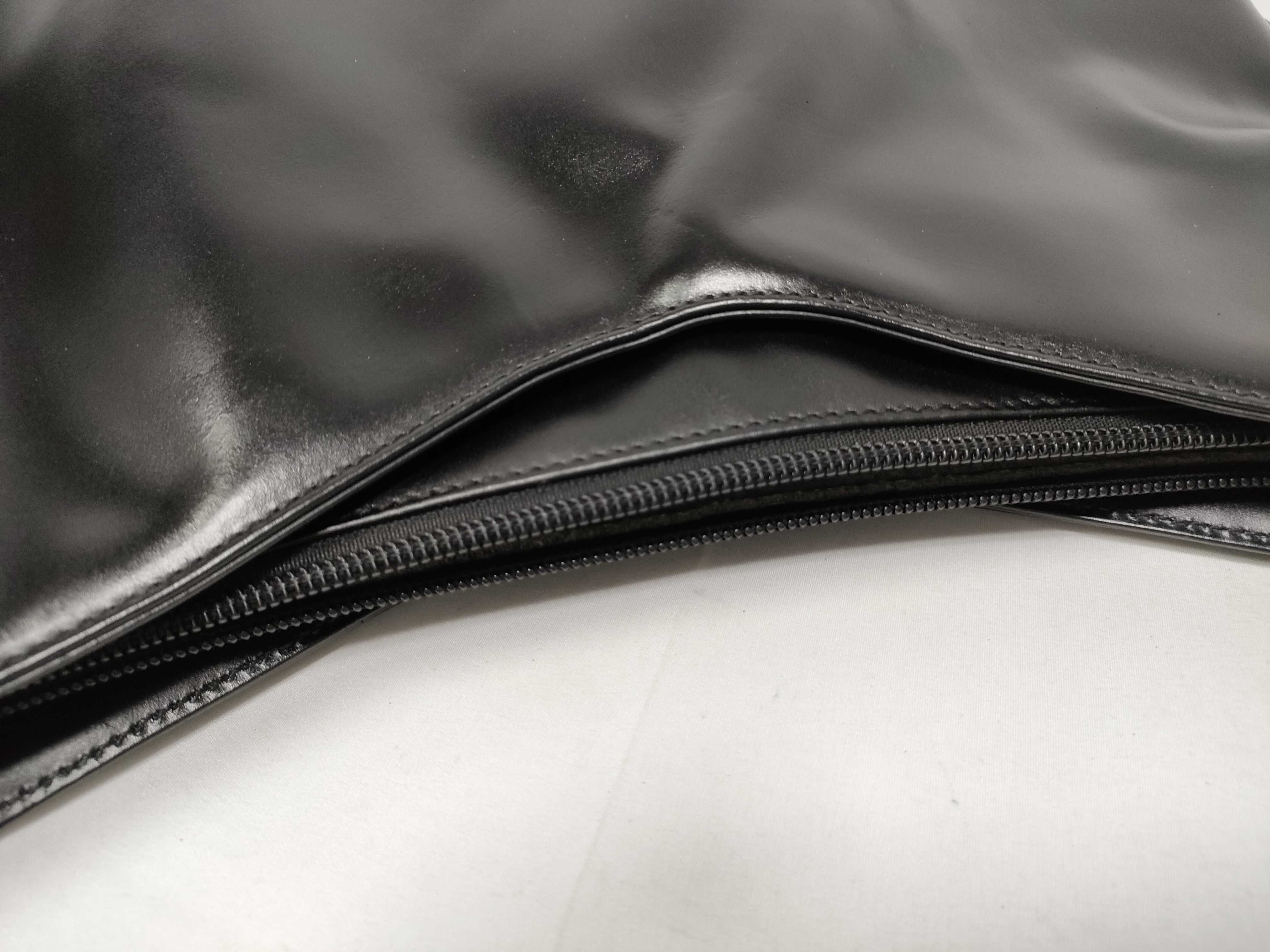 leather semi-shoulder bag black handbag — view 11