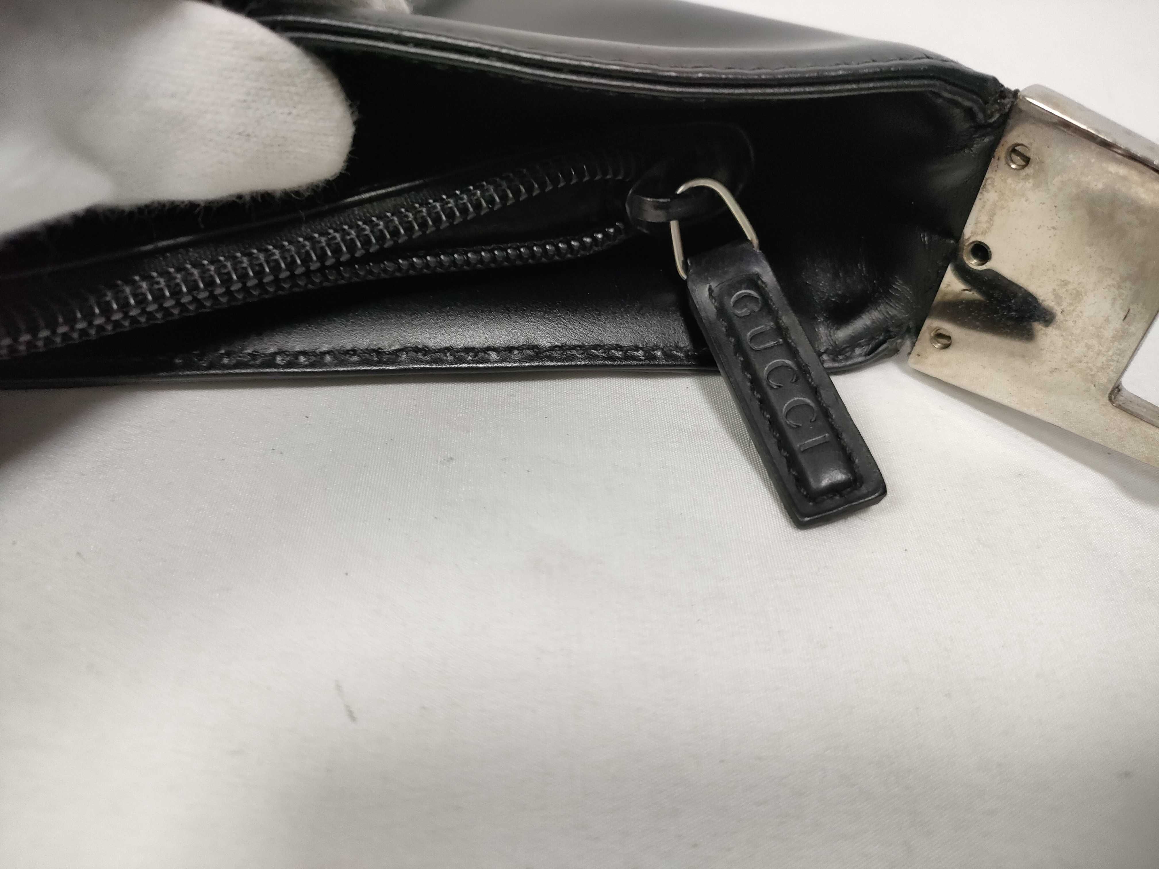 leather semi-shoulder bag black handbag — view 12