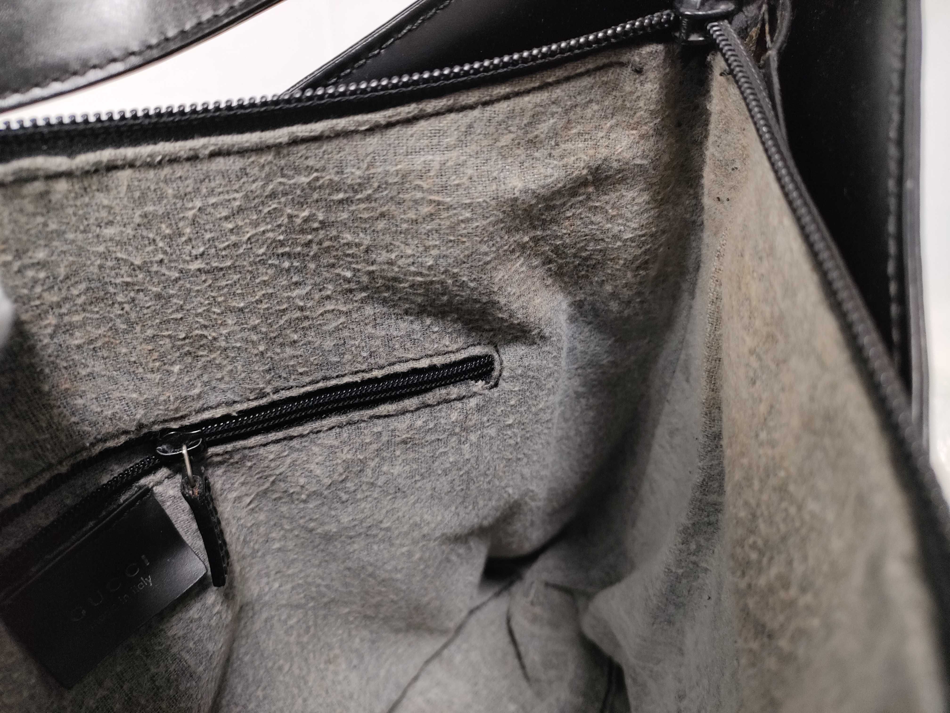 leather semi-shoulder bag black handbag — view 13