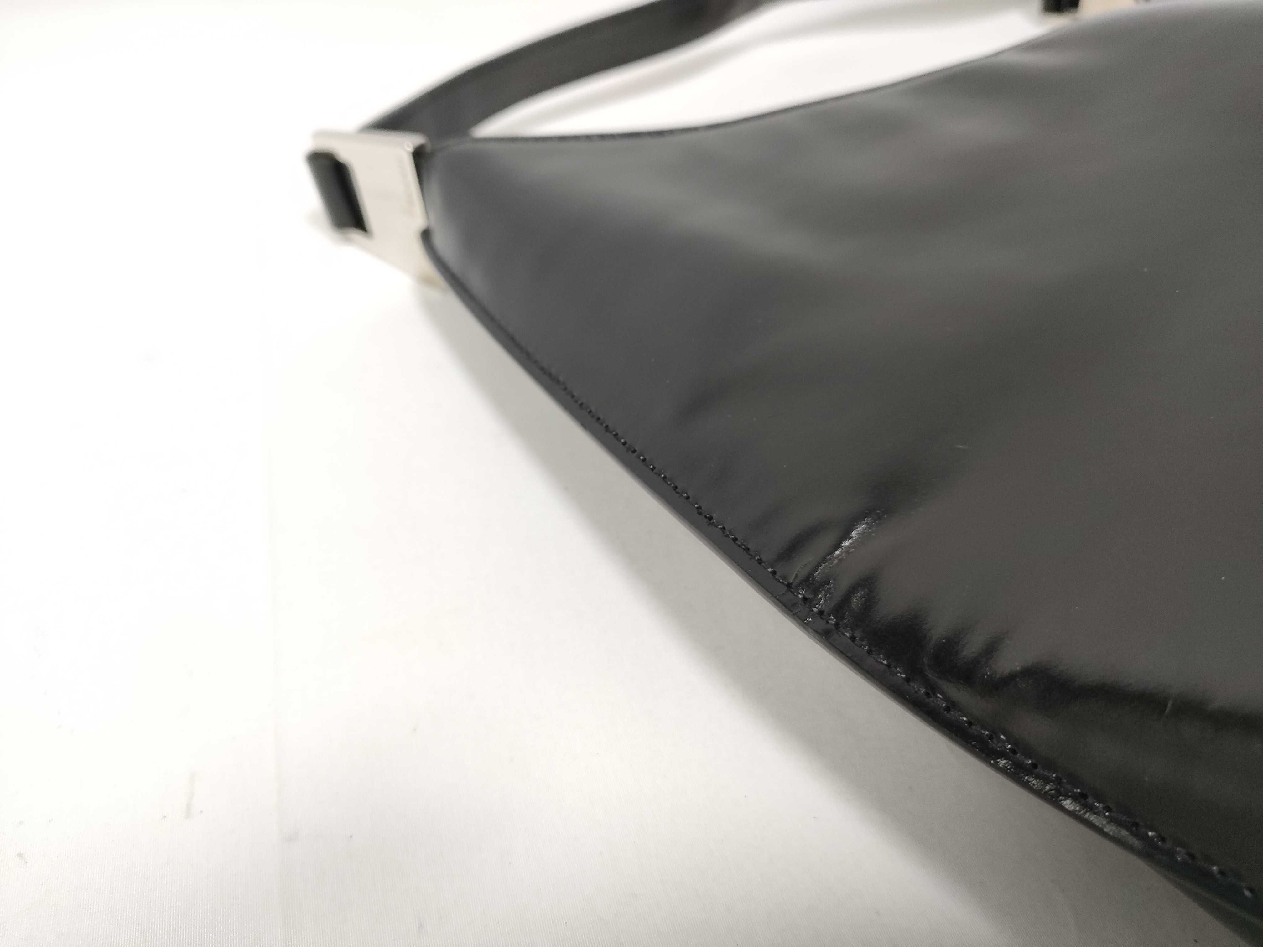 leather semi-shoulder bag black handbag — view 6