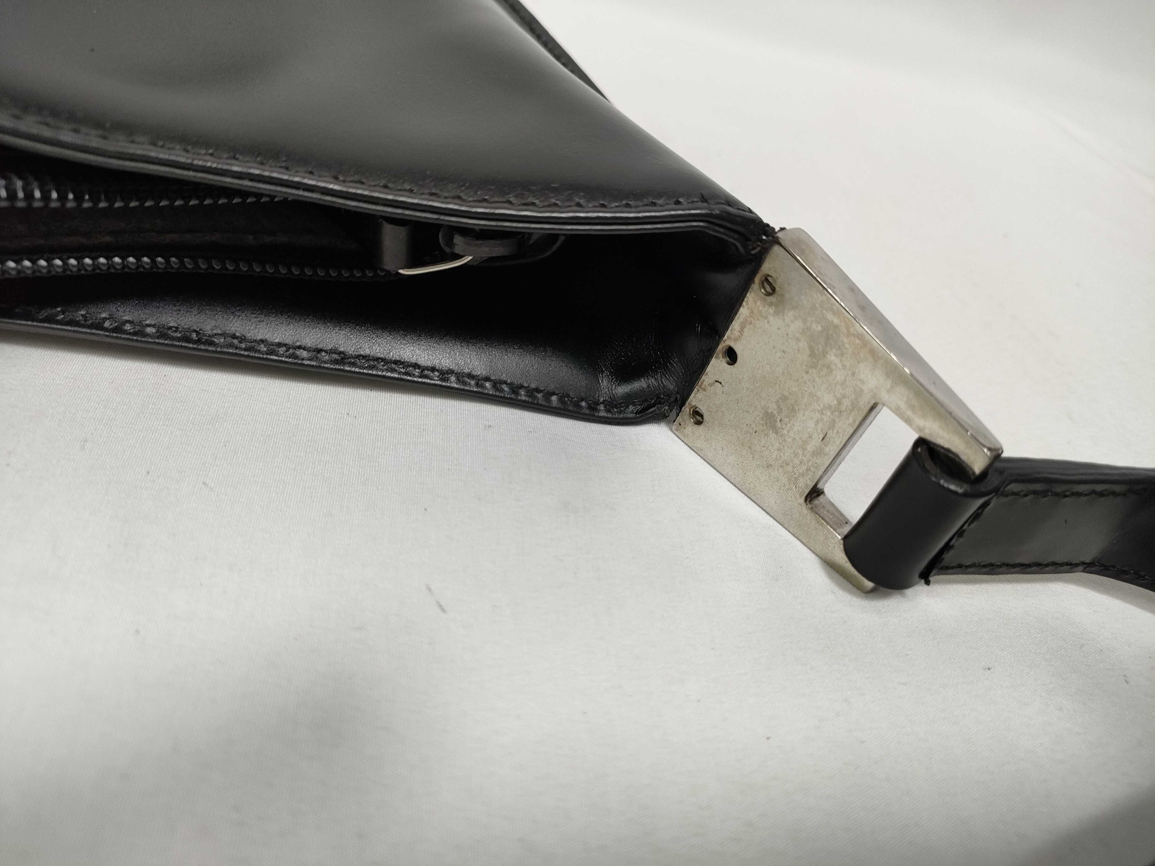 leather semi-shoulder bag black handbag — view 10