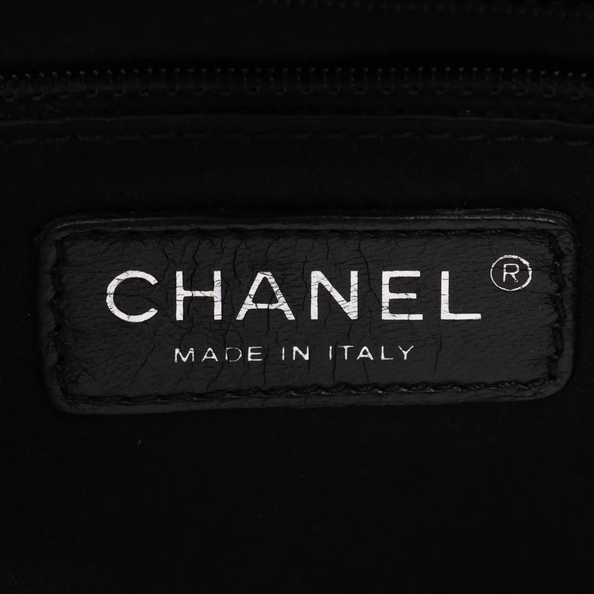 Matelassé Caviar Skin Chain Tote Bag, Black with Silver Hardware, Item No. 16841490 (Serial Number 16) — view 11