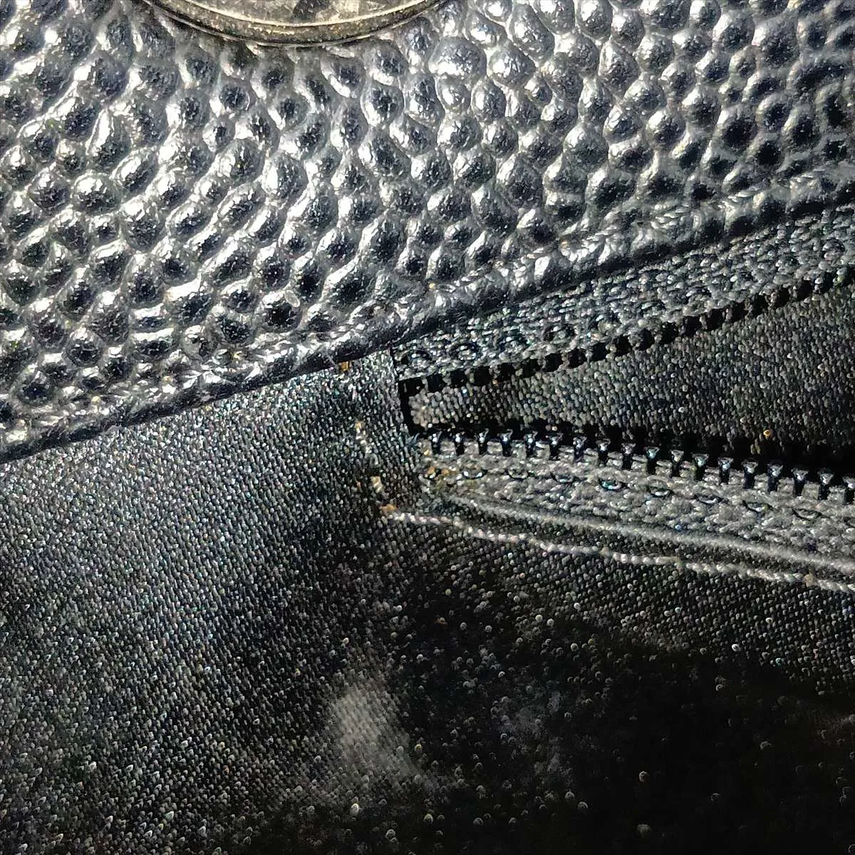 Matelassé Caviar Skin Chain Tote Bag, Black with Silver Hardware, Item No. 16841490 (Serial Number 16) — view 12