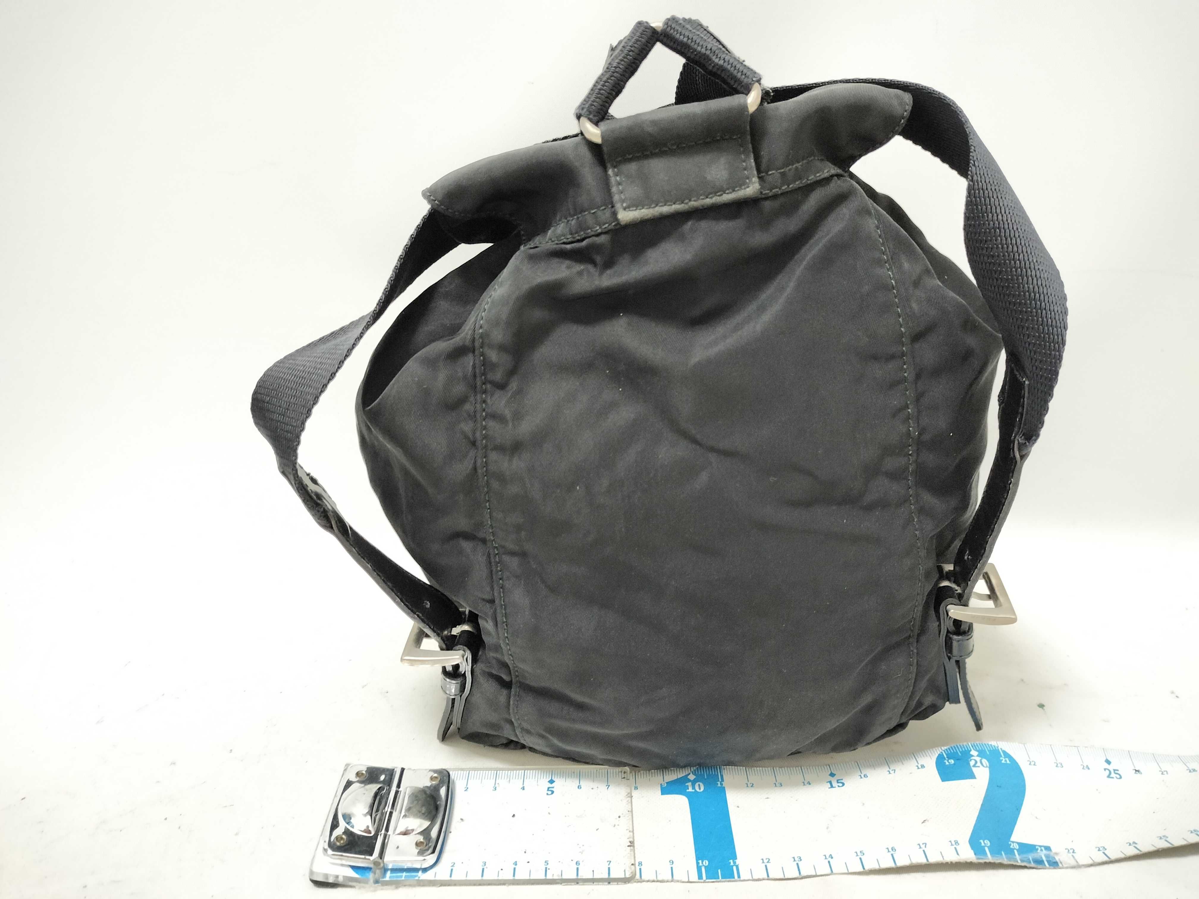 nylon prada triangle logo backpack testu rucksack — view 2