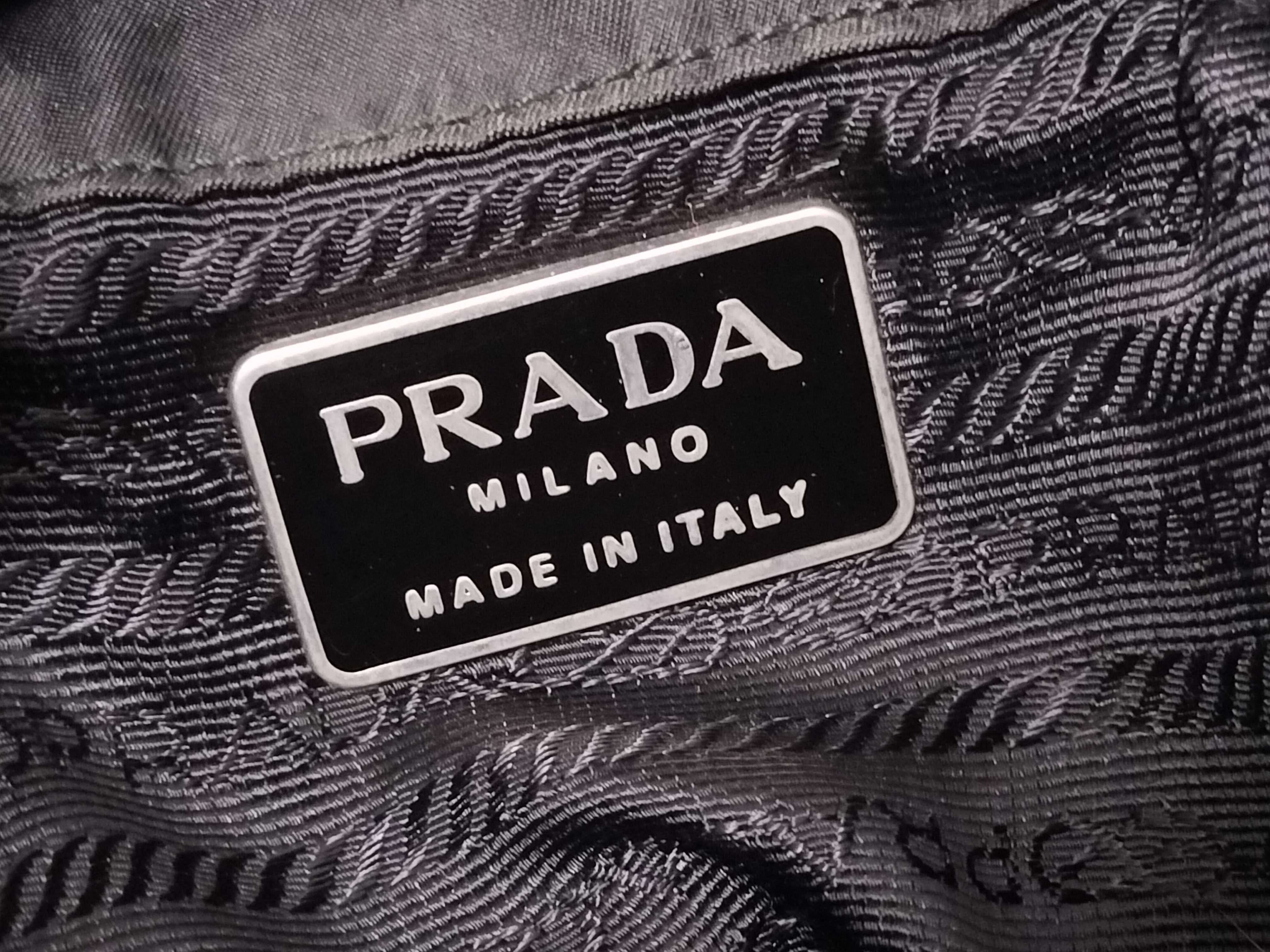 nylon prada triangle logo backpack testu rucksack — view 11