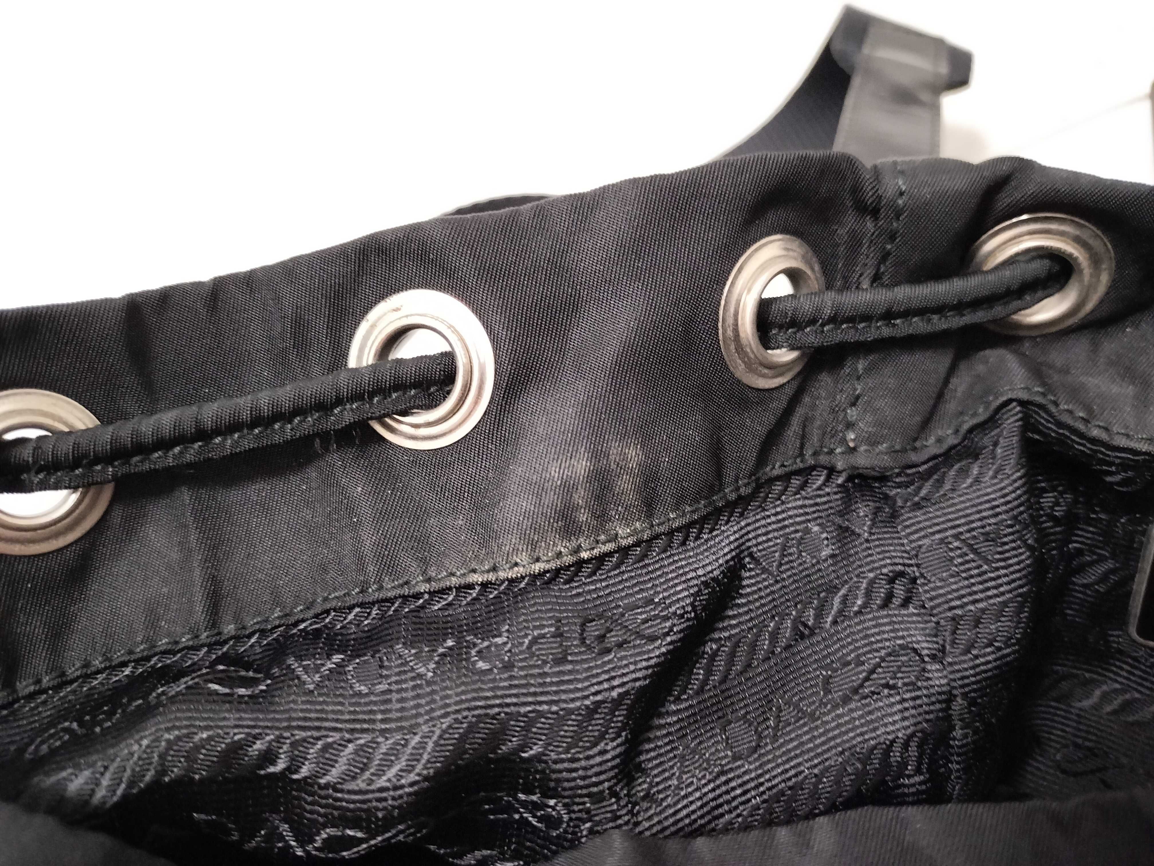 nylon prada triangle logo backpack testu rucksack — view 12