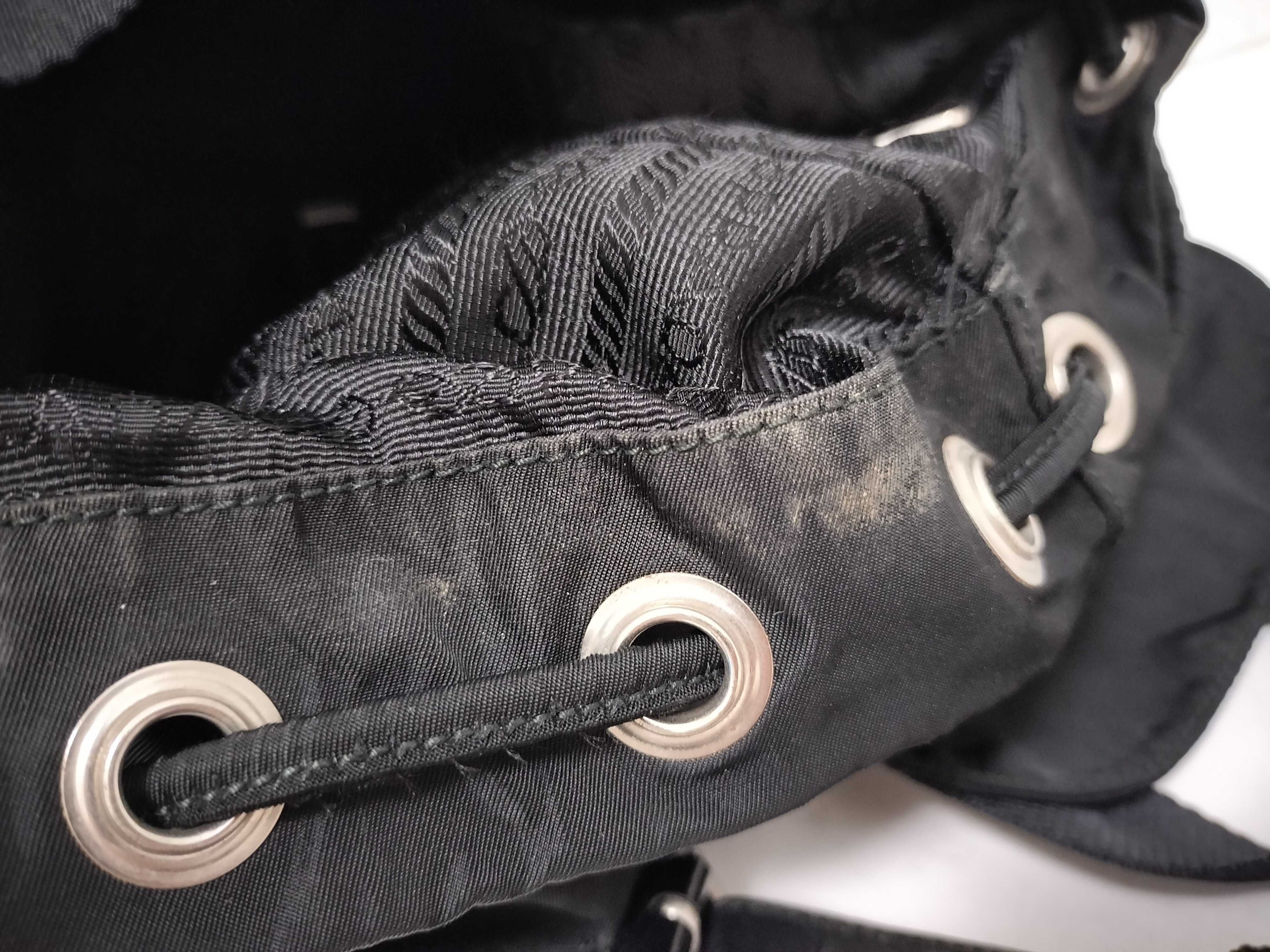 nylon prada triangle logo backpack testu rucksack — view 14