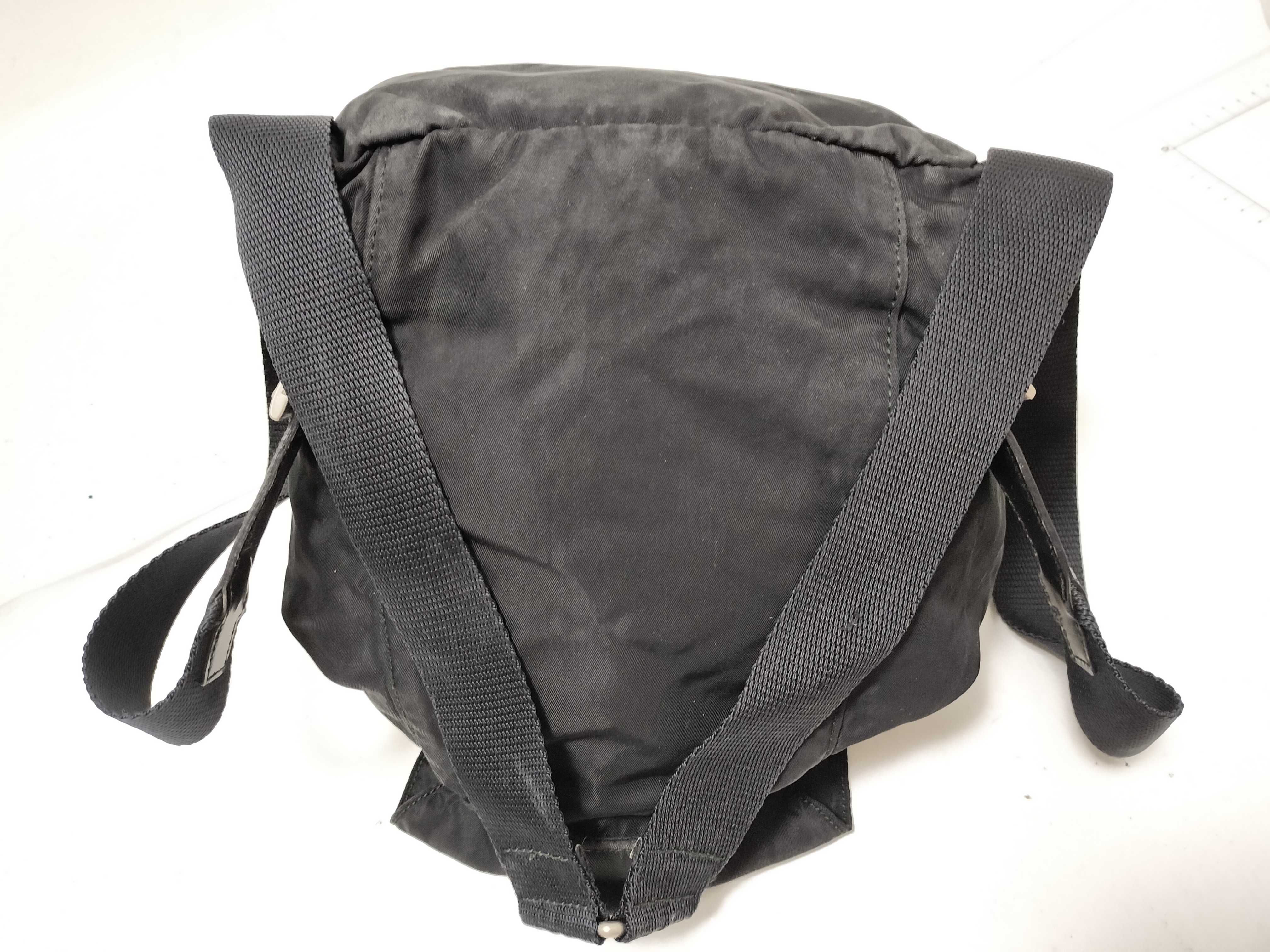 nylon prada triangle logo backpack testu rucksack — view 3