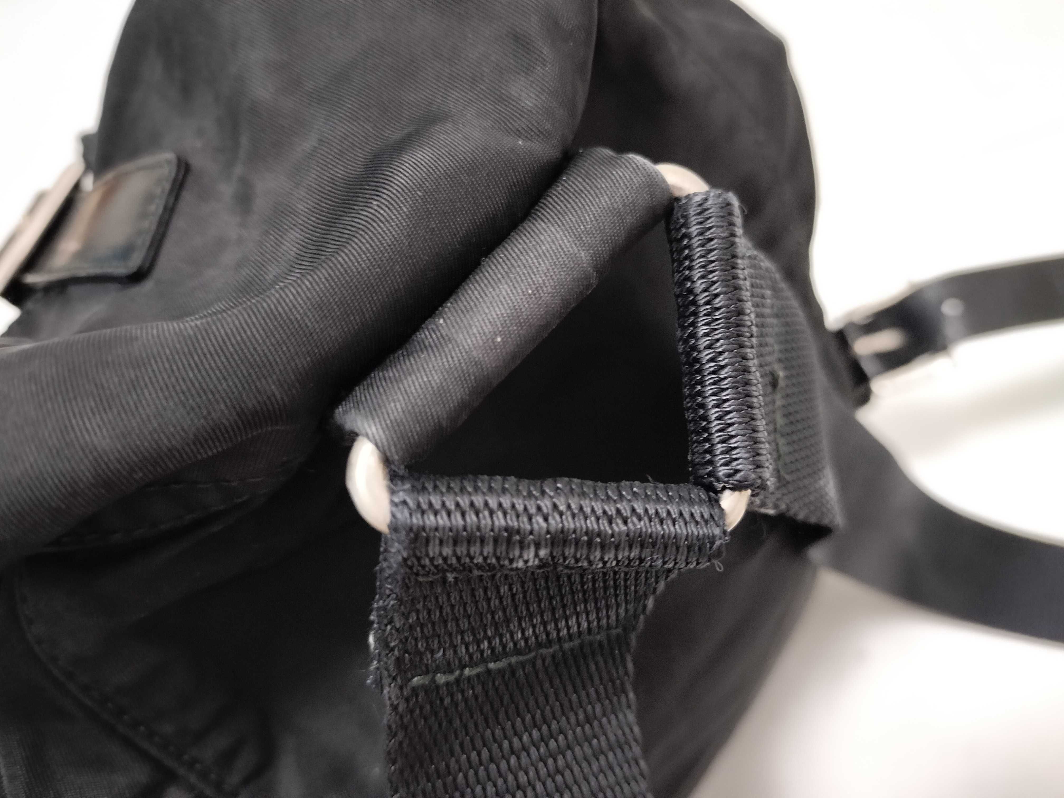 nylon prada triangle logo backpack testu rucksack — view 5