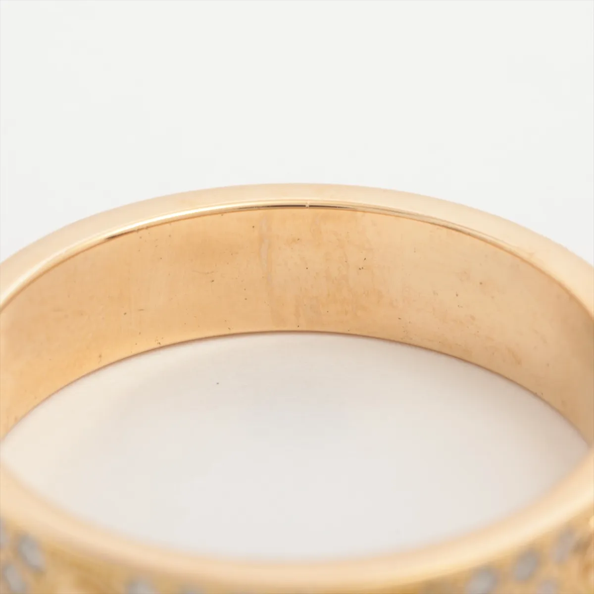 Love SM pave diamond ring 750(YG) 5.1g 58 466CXQ hole dent — view 5