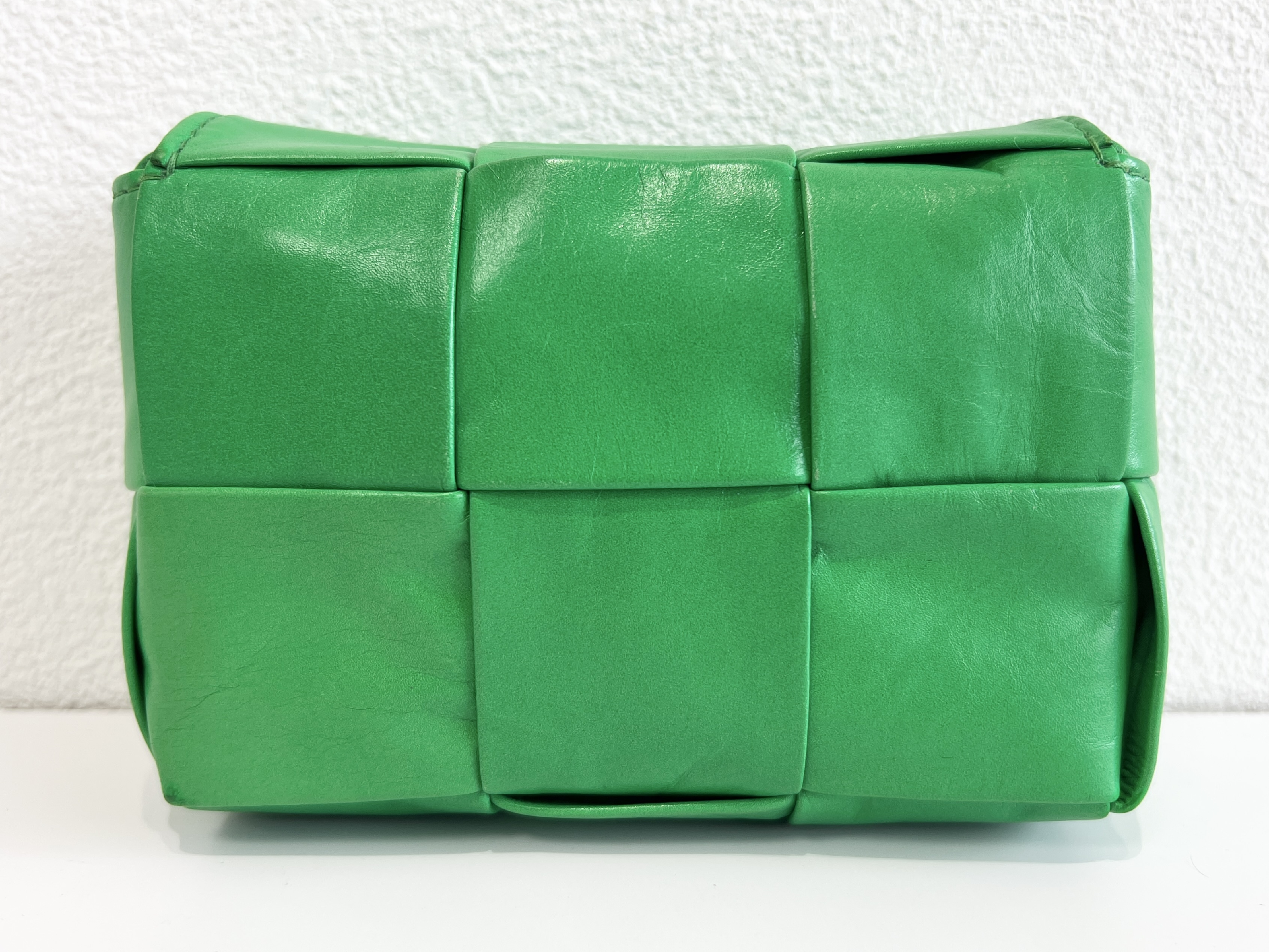 Intrecciato Cassette Candy Leather Shoulder Bag — view 2
