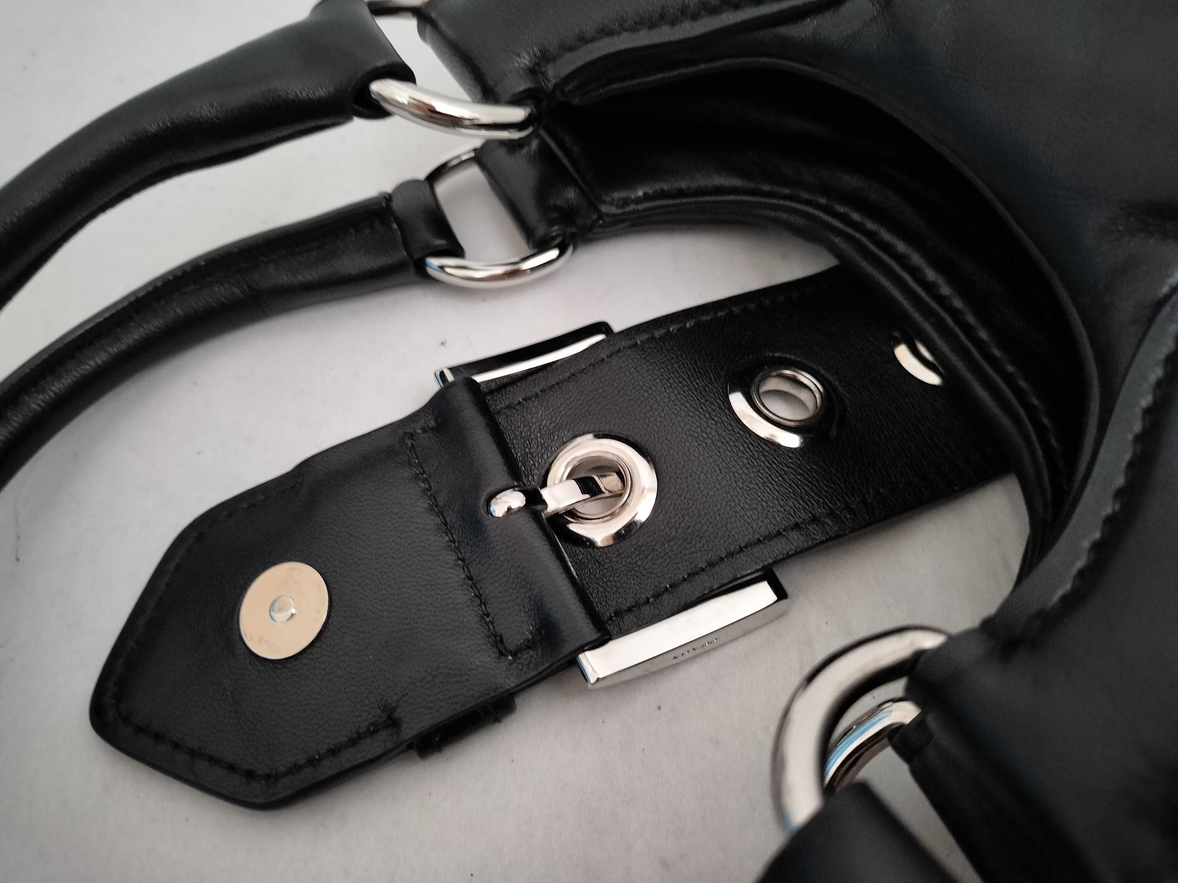 Moon Padded Nappa Leather Handbag, Black, 1BA381 (Handbag) — view 13
