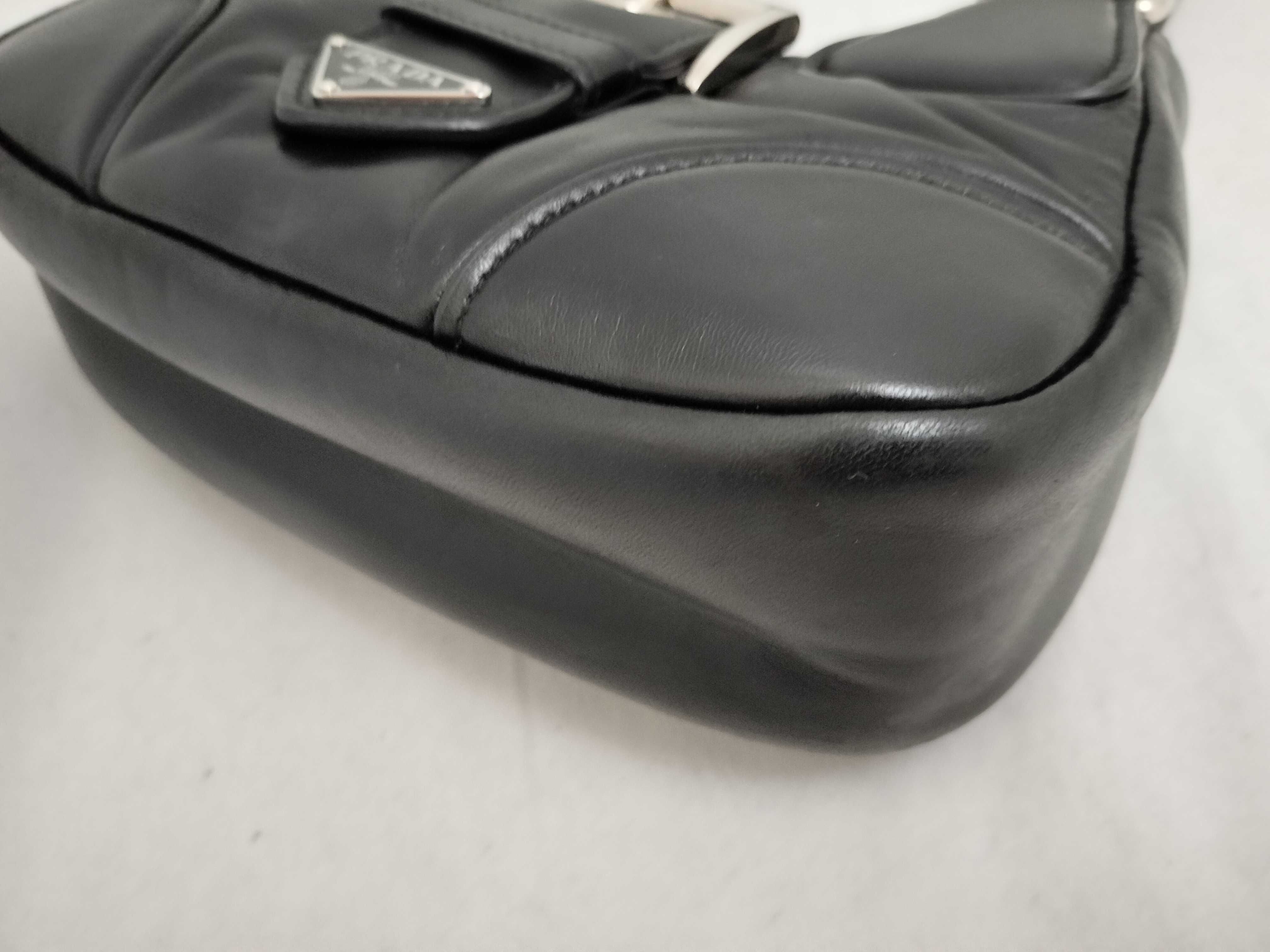 Moon Padded Nappa Leather Handbag, Black, 1BA381 (Handbag) — view 6