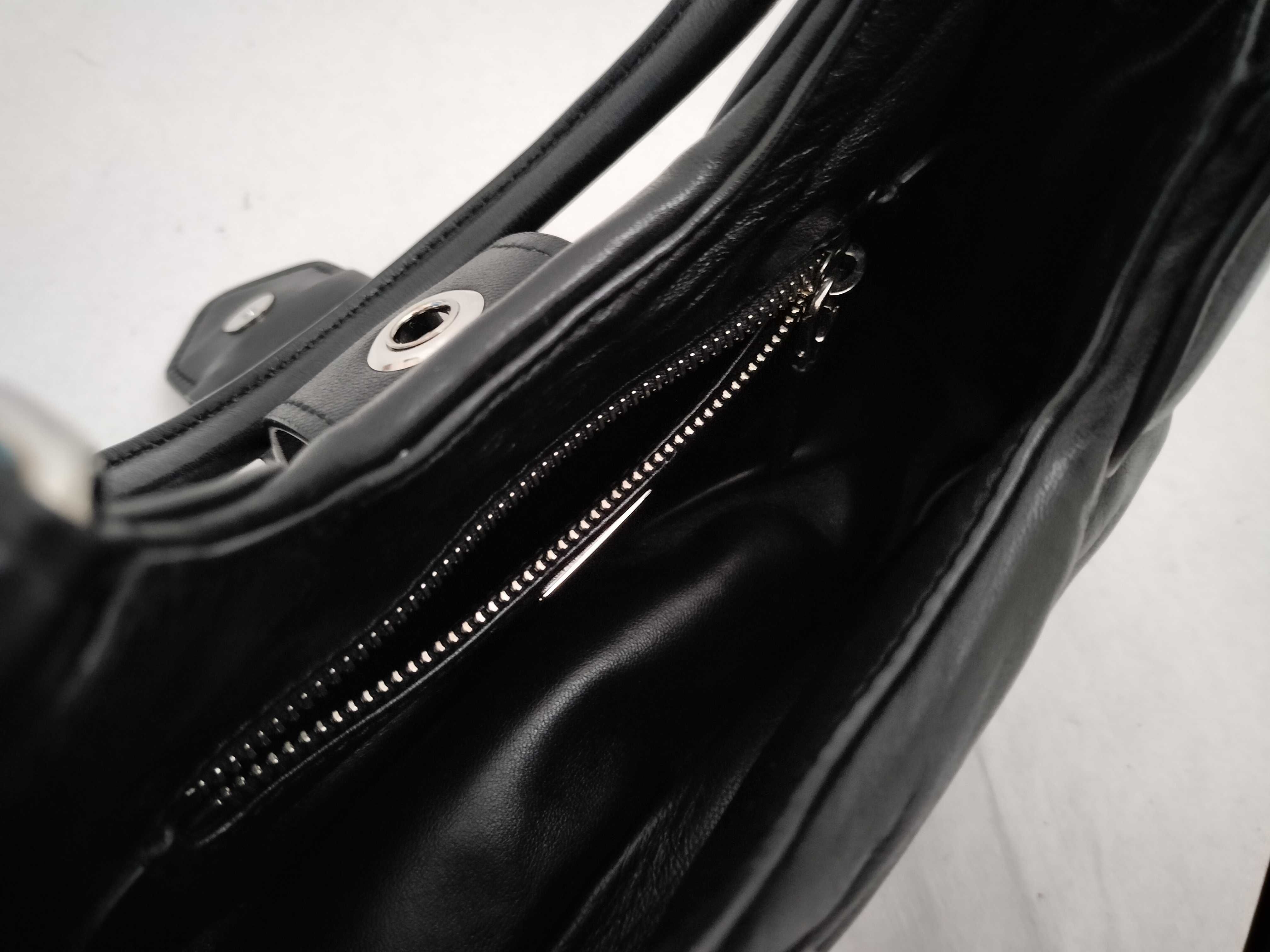 Moon Padded Nappa Leather Handbag, Black, 1BA381 (Handbag) — view 9
