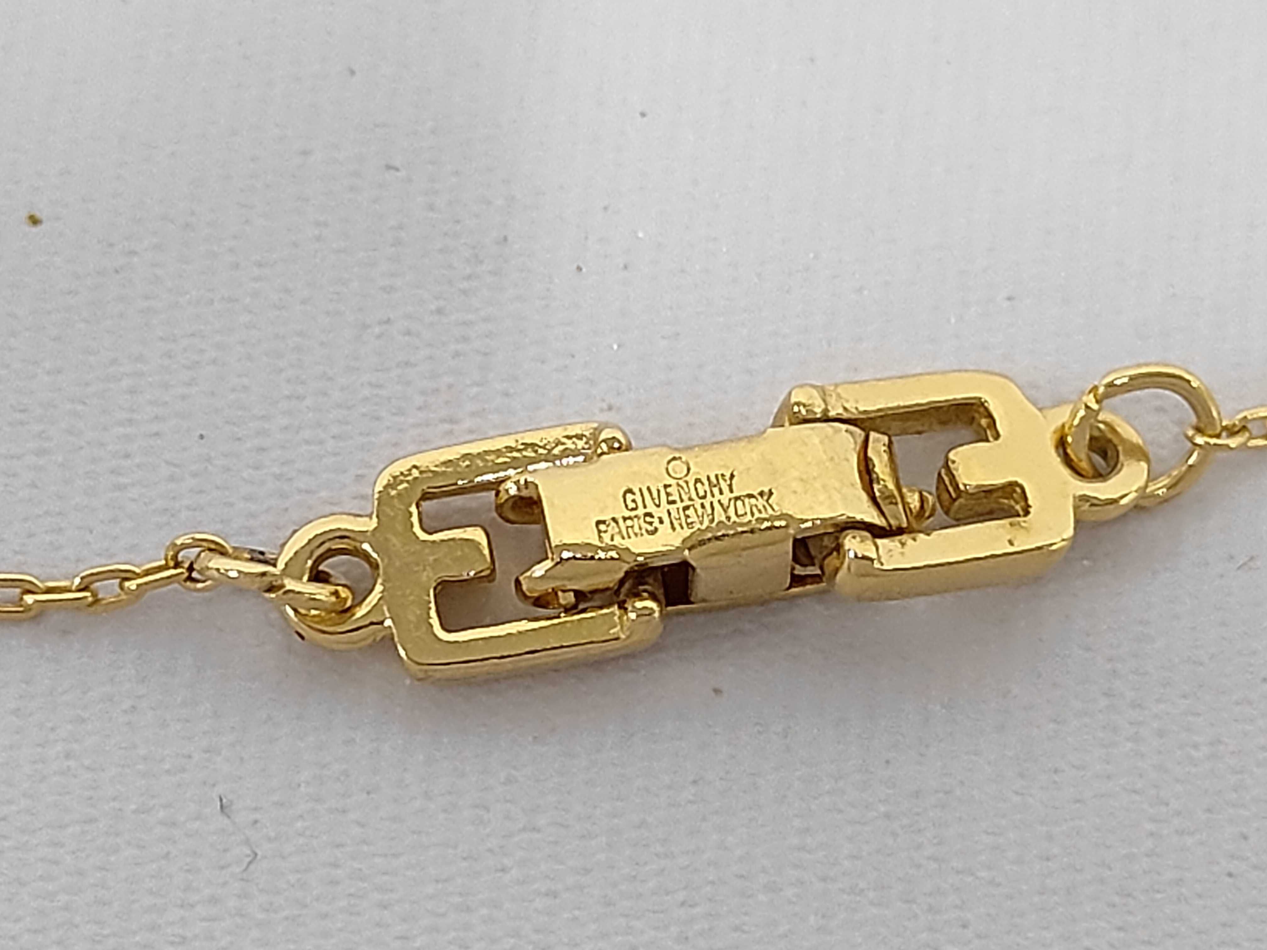 G-logo rhinestone gold necklace — view 5