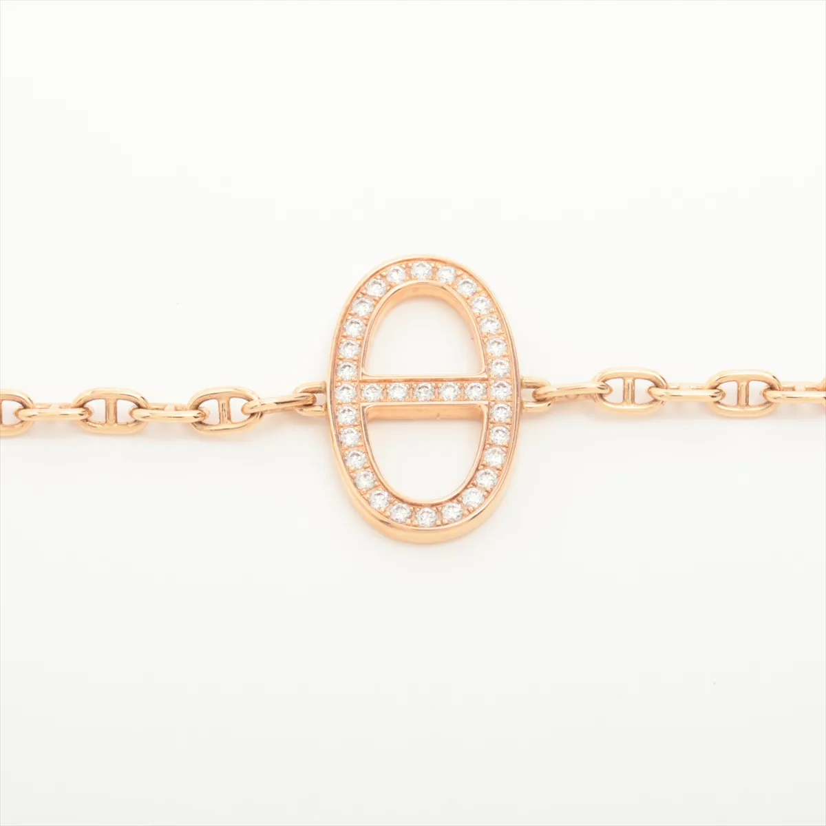 Chaine d'Ancre Contour Diamond Bracelet 750 (PG) 5.3g SH 23V681414 (Stones have — view 2