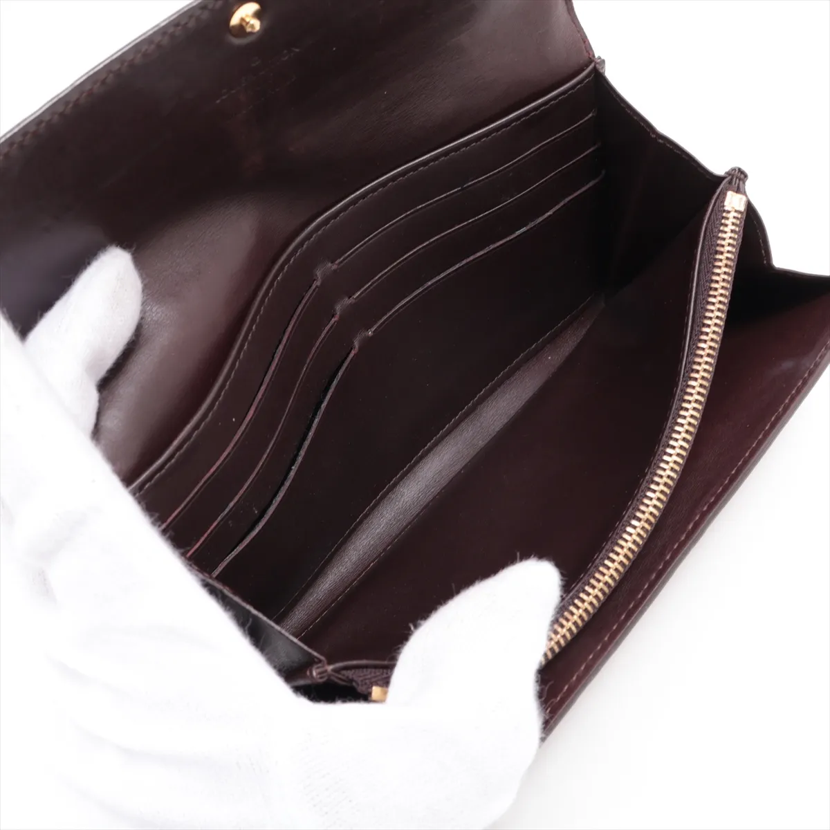 Vernis Portefeuille Sarah M93524 TH3089 Amarante Long Wallet — view 5