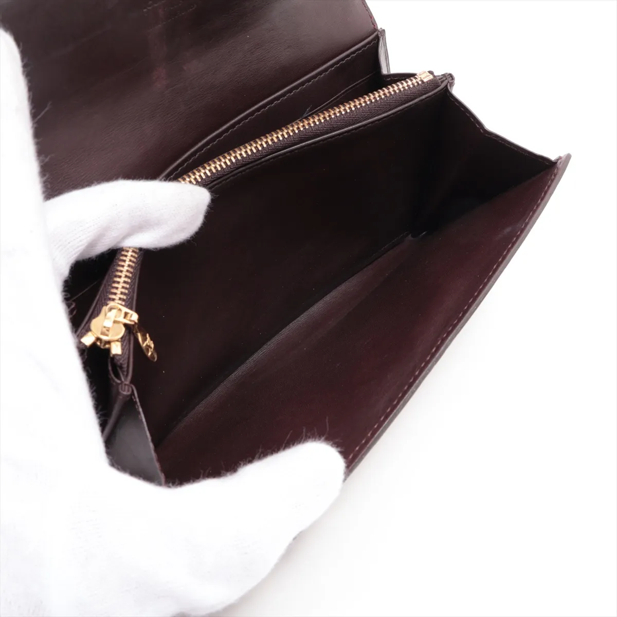 Vernis Portefeuille Sarah M93524 TH3089 Amarante Long Wallet — view 6