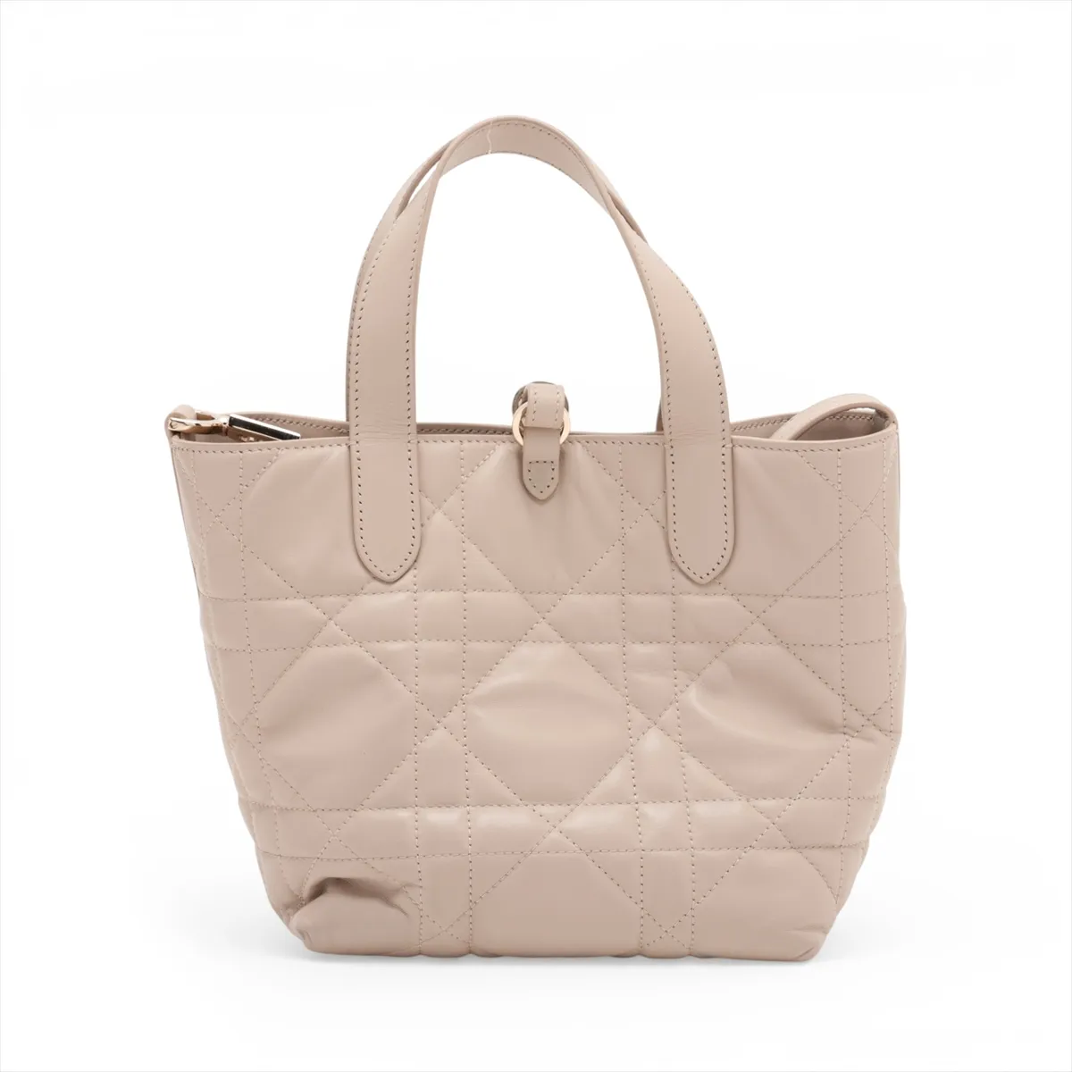 Macro Cannage Toujours Leather 2-Way Handbag, Beige, Lucky Star — view 2