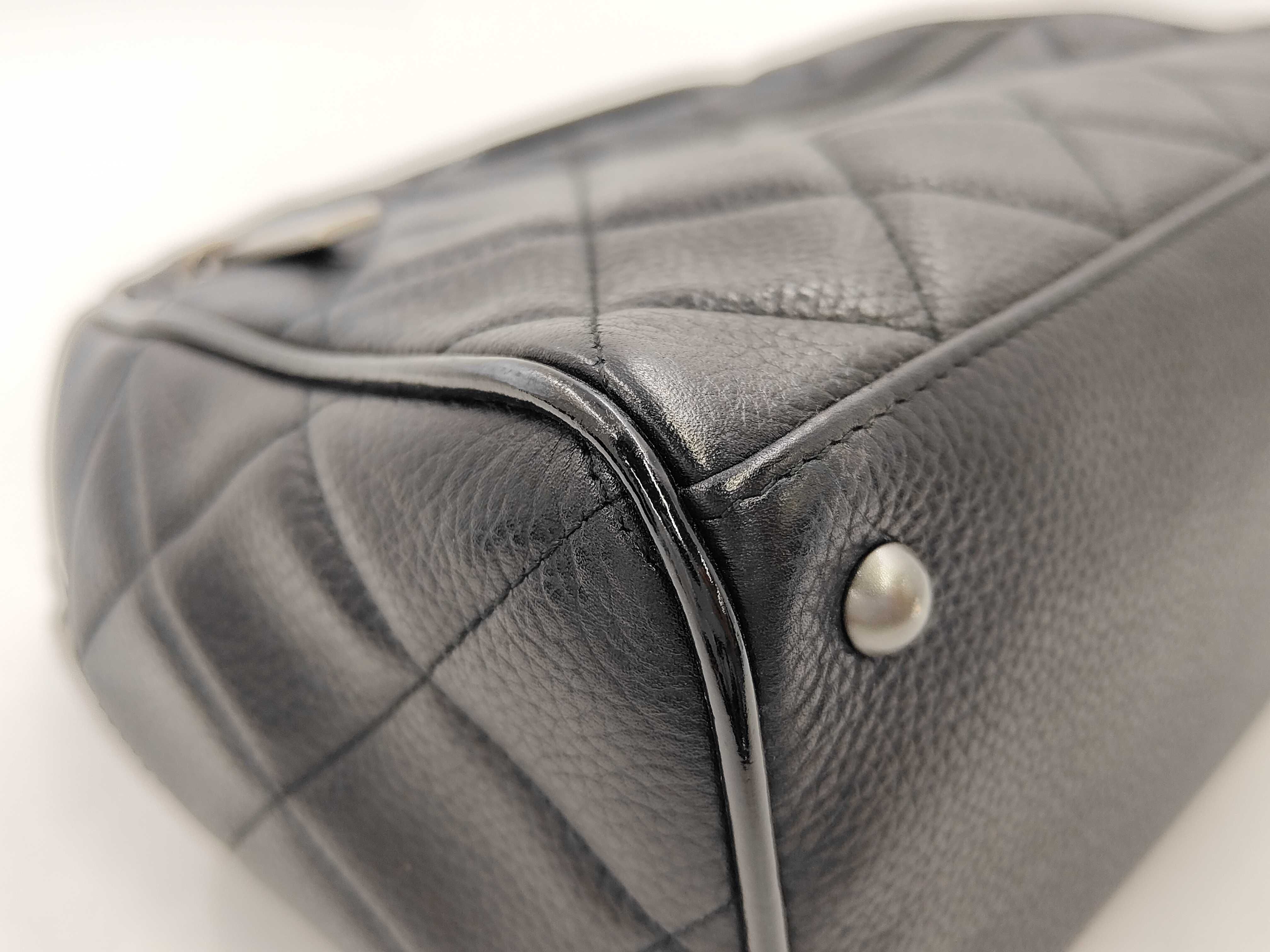 Caviar Logo Mini Boston Handbag — view 4
