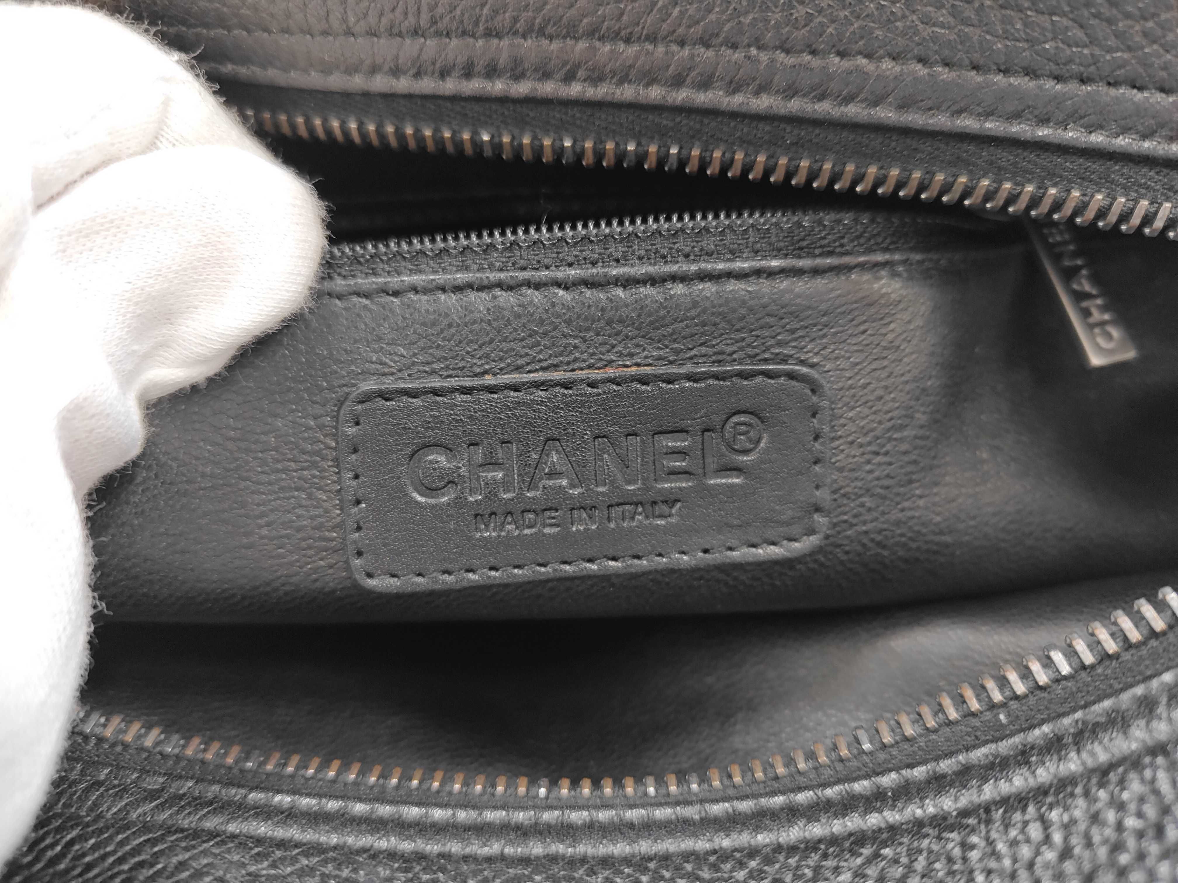 Caviar Logo Mini Boston Handbag — view 9