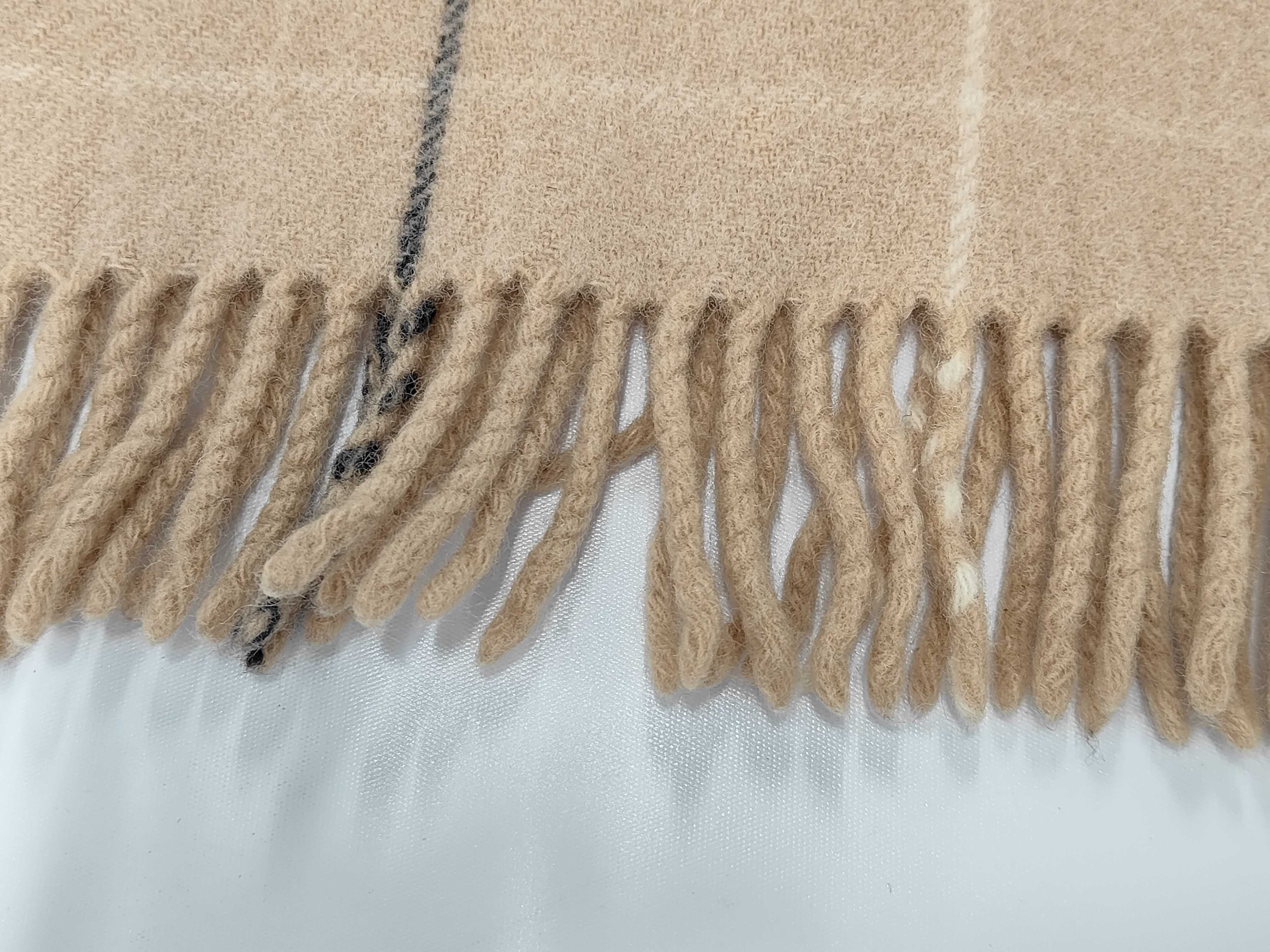 Nova Check Beige Shawl, Throw, and Other Accessories — view 3