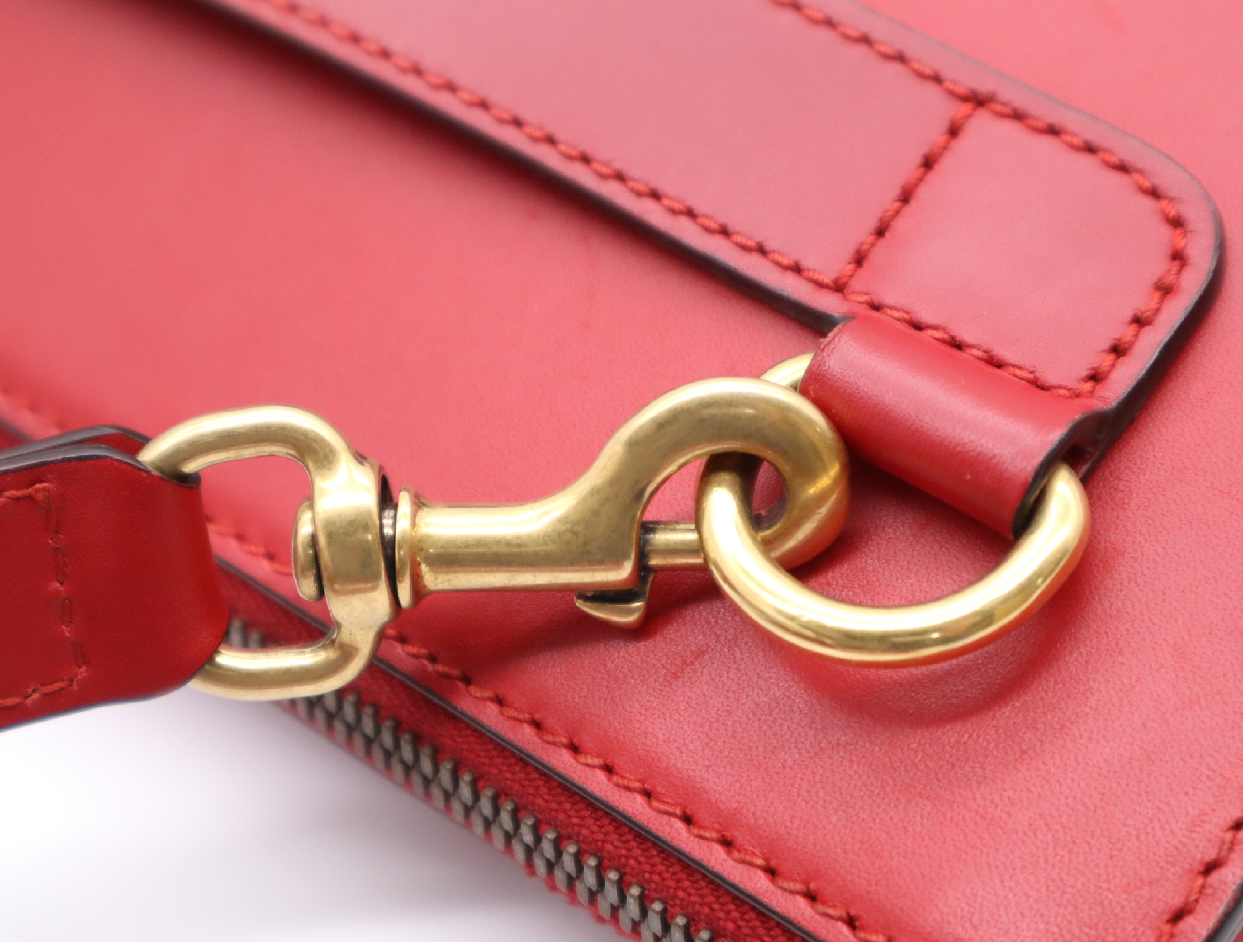 429004 Leather Gucci Ghost Shoulder Bag, Red, with Shoulder Strap, Handbag — view 11