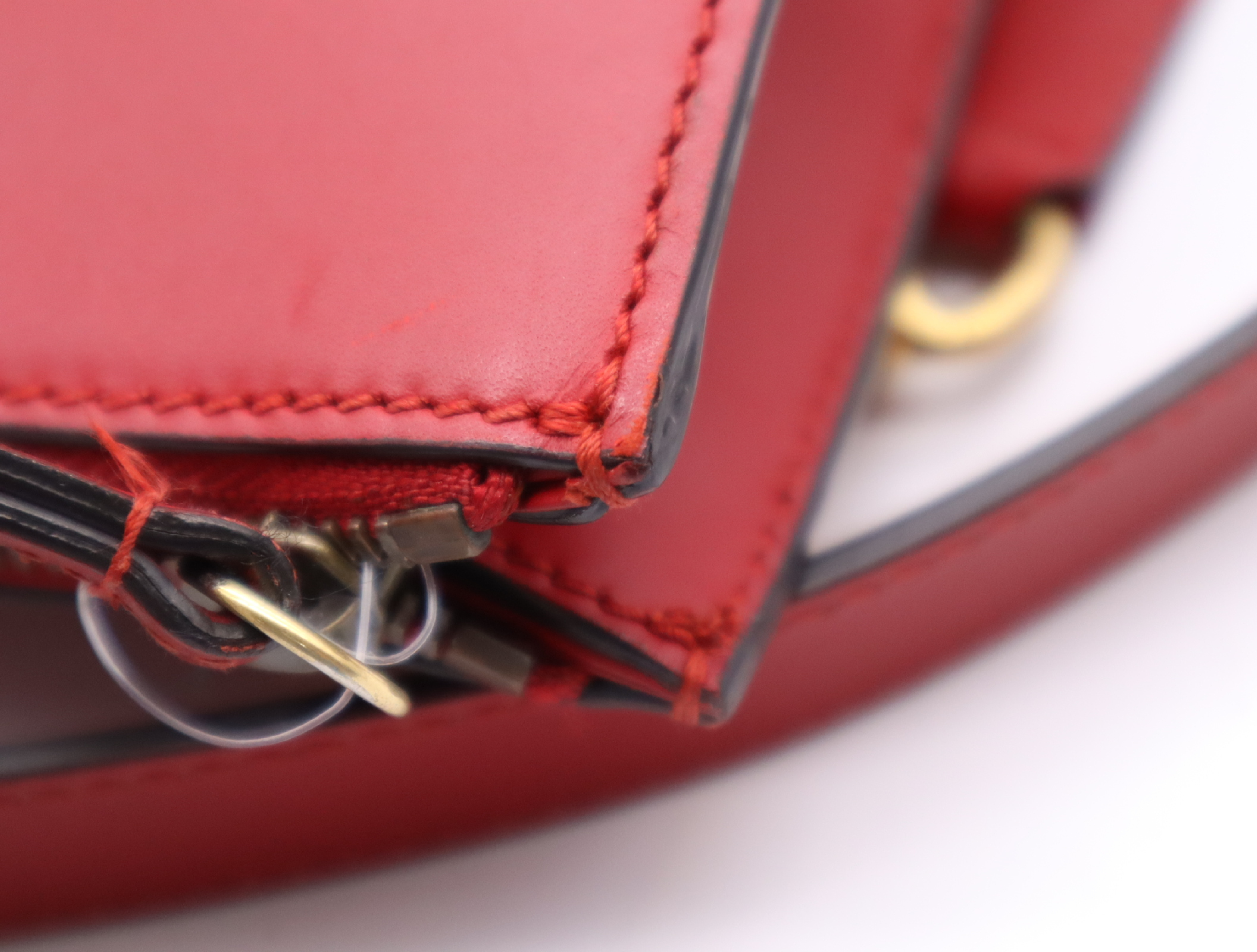 429004 Leather Gucci Ghost Shoulder Bag, Red, with Shoulder Strap, Handbag — view 9